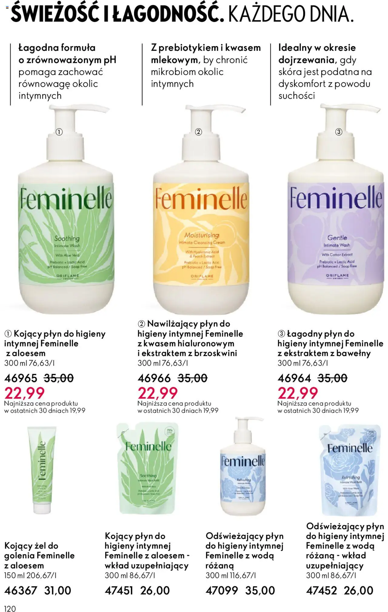 Oriflame Katalog 15 2025 od 22.10.2025 | Strona: 120 | Produkty: Woda, Płyn do higieny intymnej