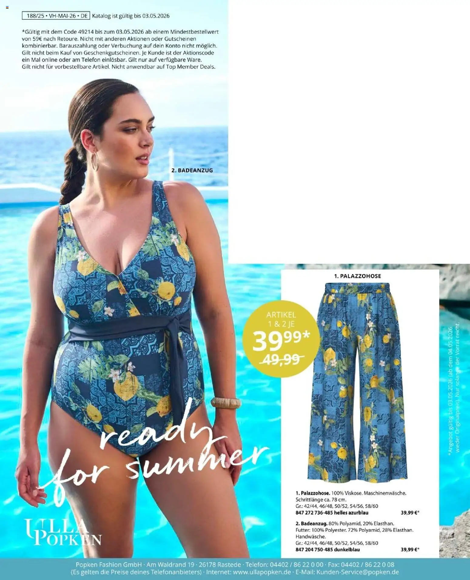 Ulla Popken akciós ujság - amely érvényes a következő dátumtól: 01.05.2026 | Oldal: 204 | Termékek: Telefon