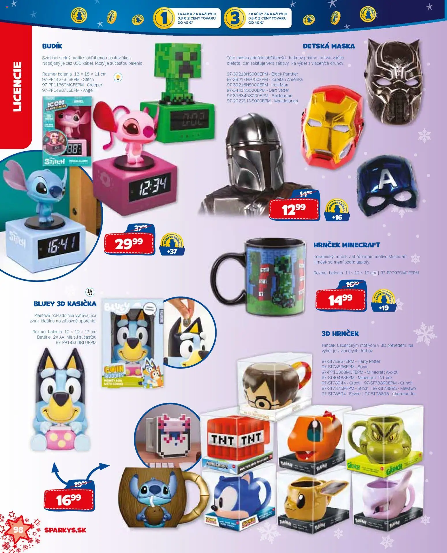 Nové ALLTOYS akcie – leták je platný od 19.11.2025 | Strana: 98 | Produkty: Maska, Kačka, Budík, USB