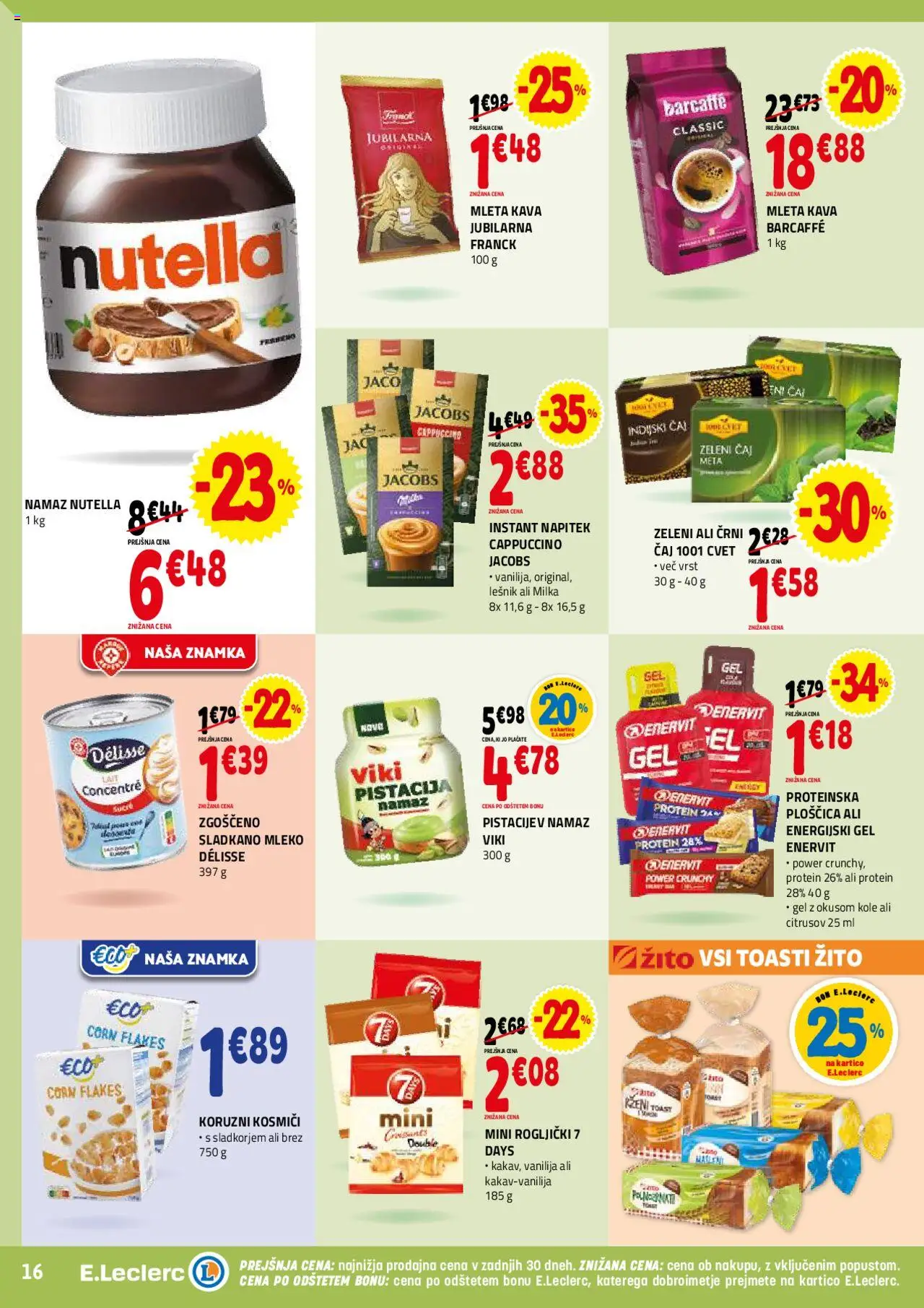 E.leclerc katalog │ velja od 30.07.2025 | Stran: 16 | Izdelki: Namaz, Mleko, Kava, Caj