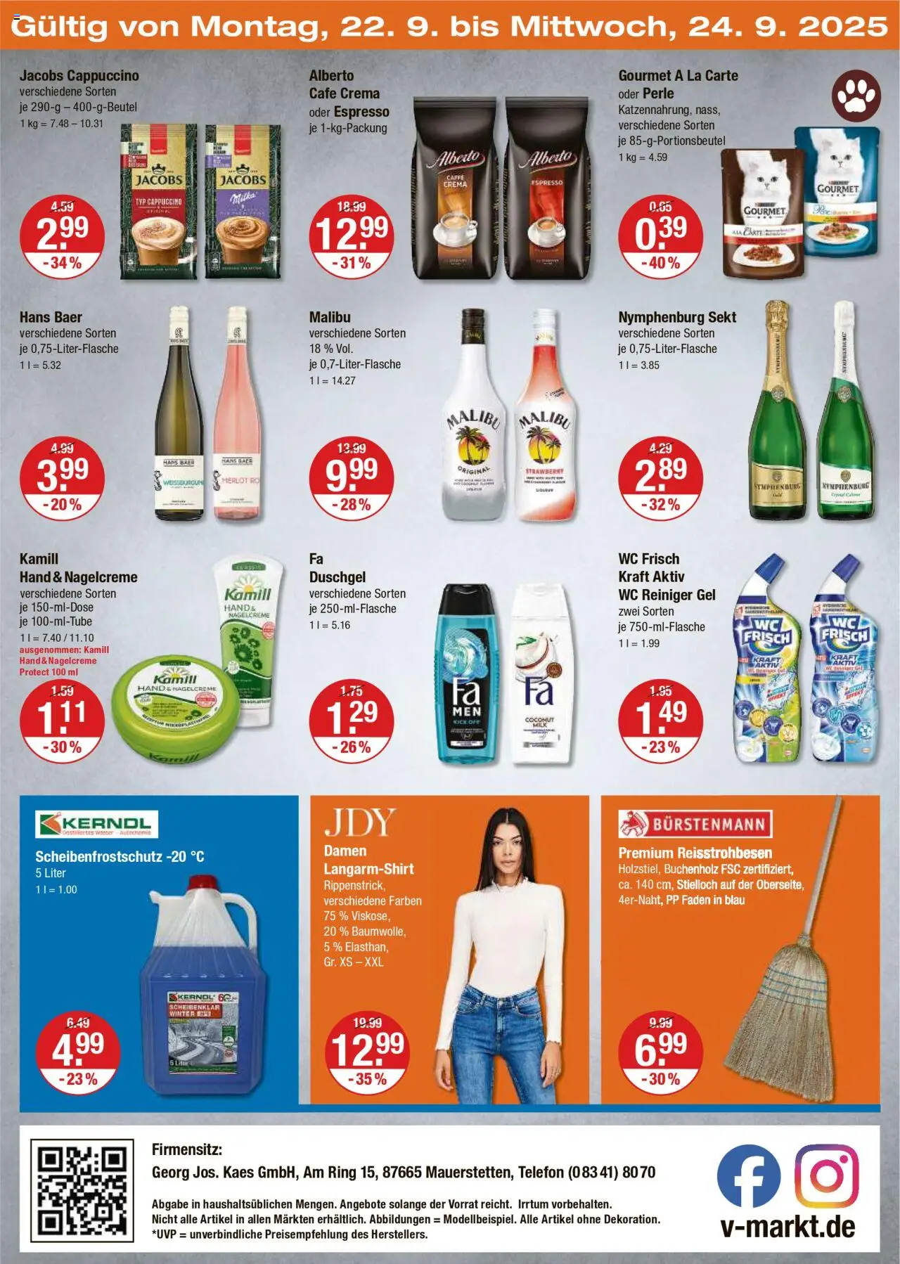 V-Markt - Oberbayern – gültig ab 18.09.2025 | Seite: 28 | Produkte: Sekt, Merlot, Duschgel, Wc frisch