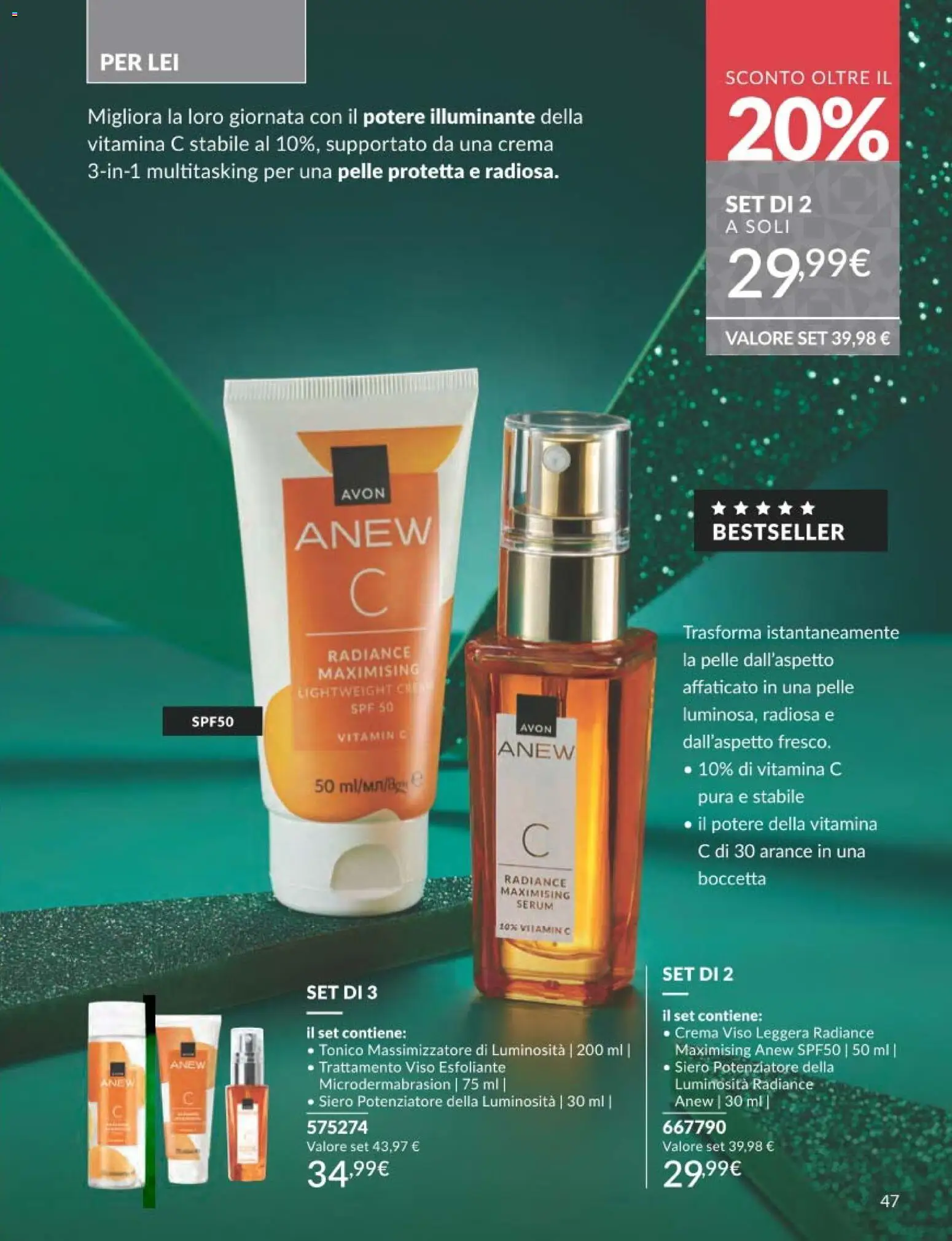 Volantino Avon del 01.12.2025 | Pagina: 47 | Prodotti: Illuminante, Crema, Arance