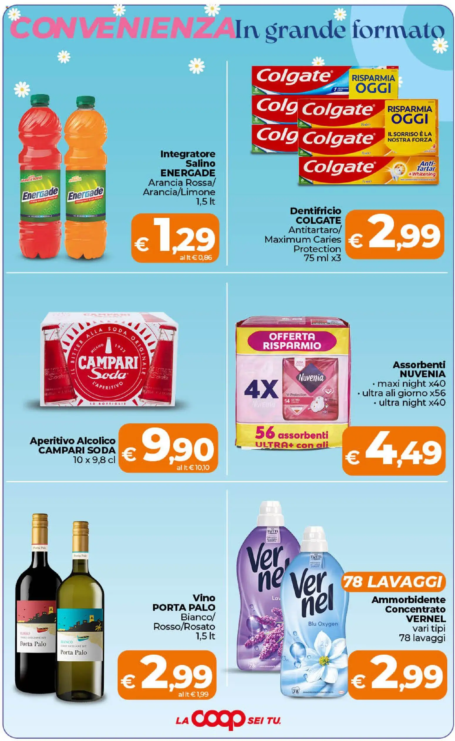 Volantino Ipercoop del 17.04.2026 | Pagina: 6 | Prodotti: Dentifricio, Ammorbidente, Vino, Aperitivo