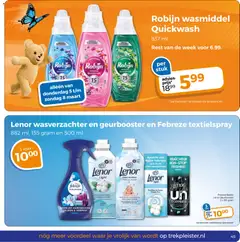 Trekpleister folder - Voorbeeld van een folder van Trekpleister, geldig van 03.03.2026 | Pagina: 45 | Producten: Wasmiddel, Wasverzachter, Robijn, Geuren