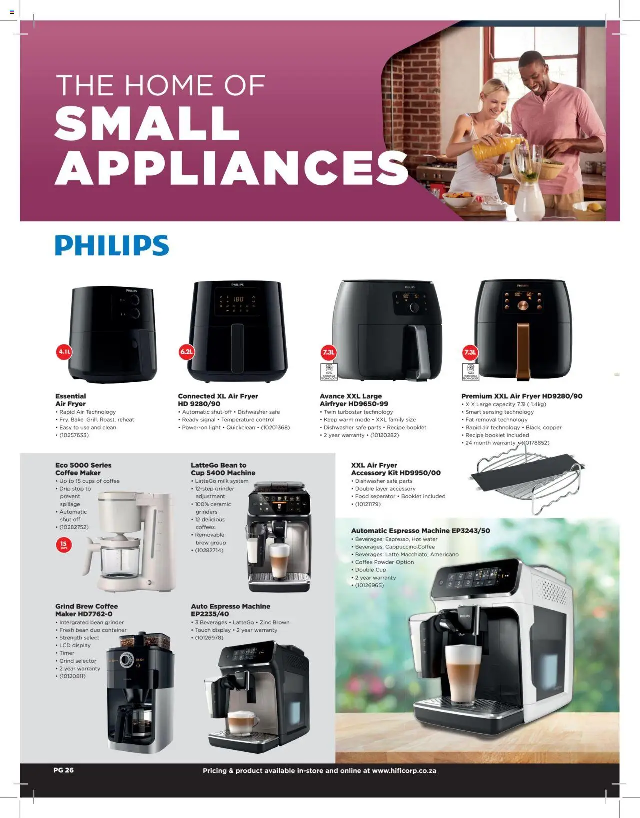 New HiFi Corp catalogue – valid from 12.02.2024 | Page: 26 | Products: Dishwasher, Air fryer, Coffee, Powder