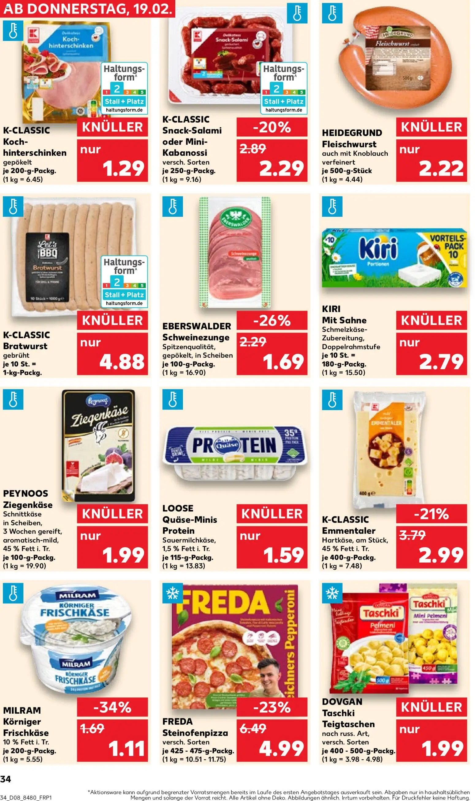Kaufland prospekt Stuttgart	 – gültig ab 22.02.2026 | Seite: 34 | Produkte: Knoblauch, Salami, Pizza, Sahne