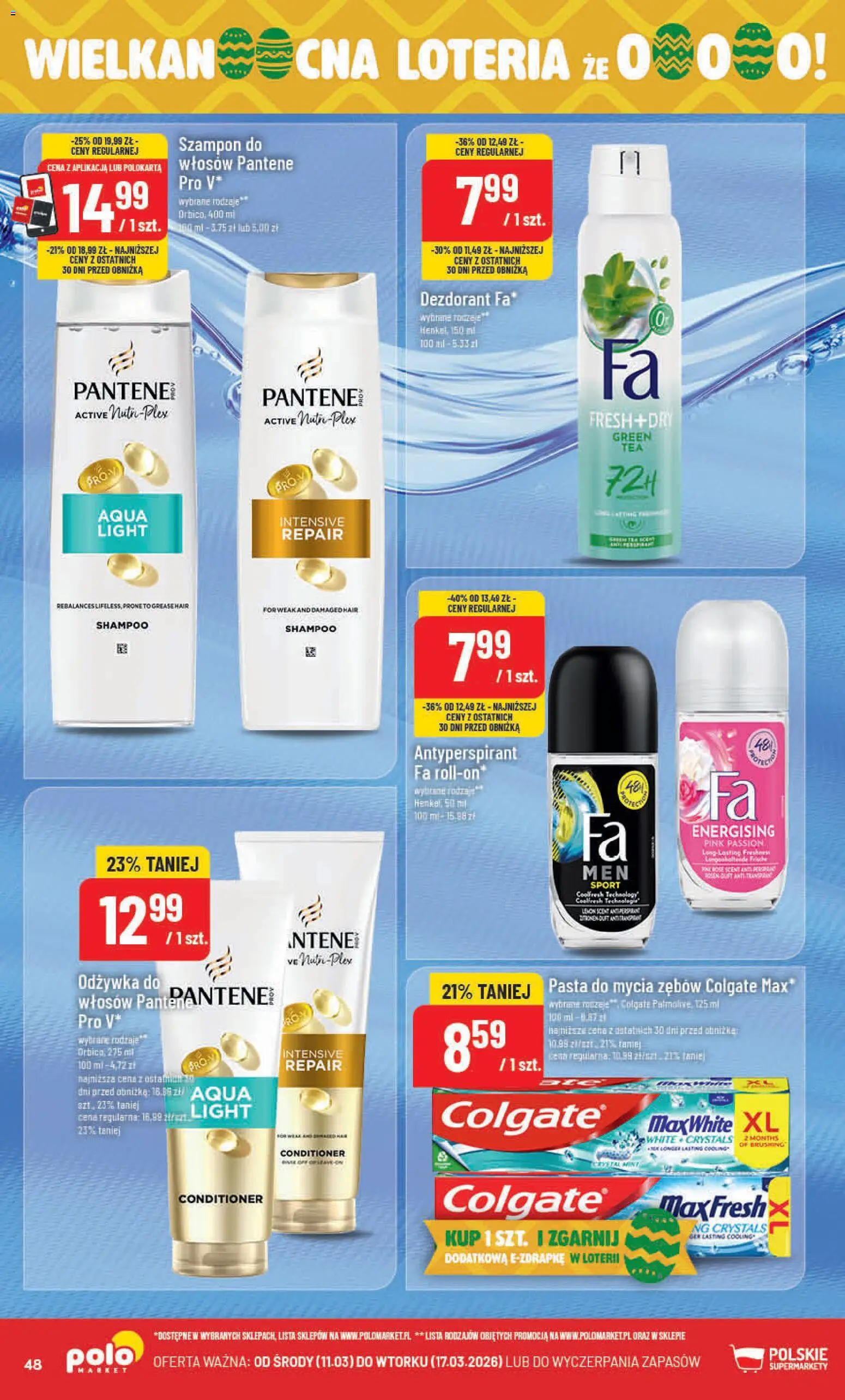 POLOmarket gazetka od 11.03.2026 | Strona: 48 | Produkty: Ser, Odżywka, Odżywka do włosów, Antyperspirant