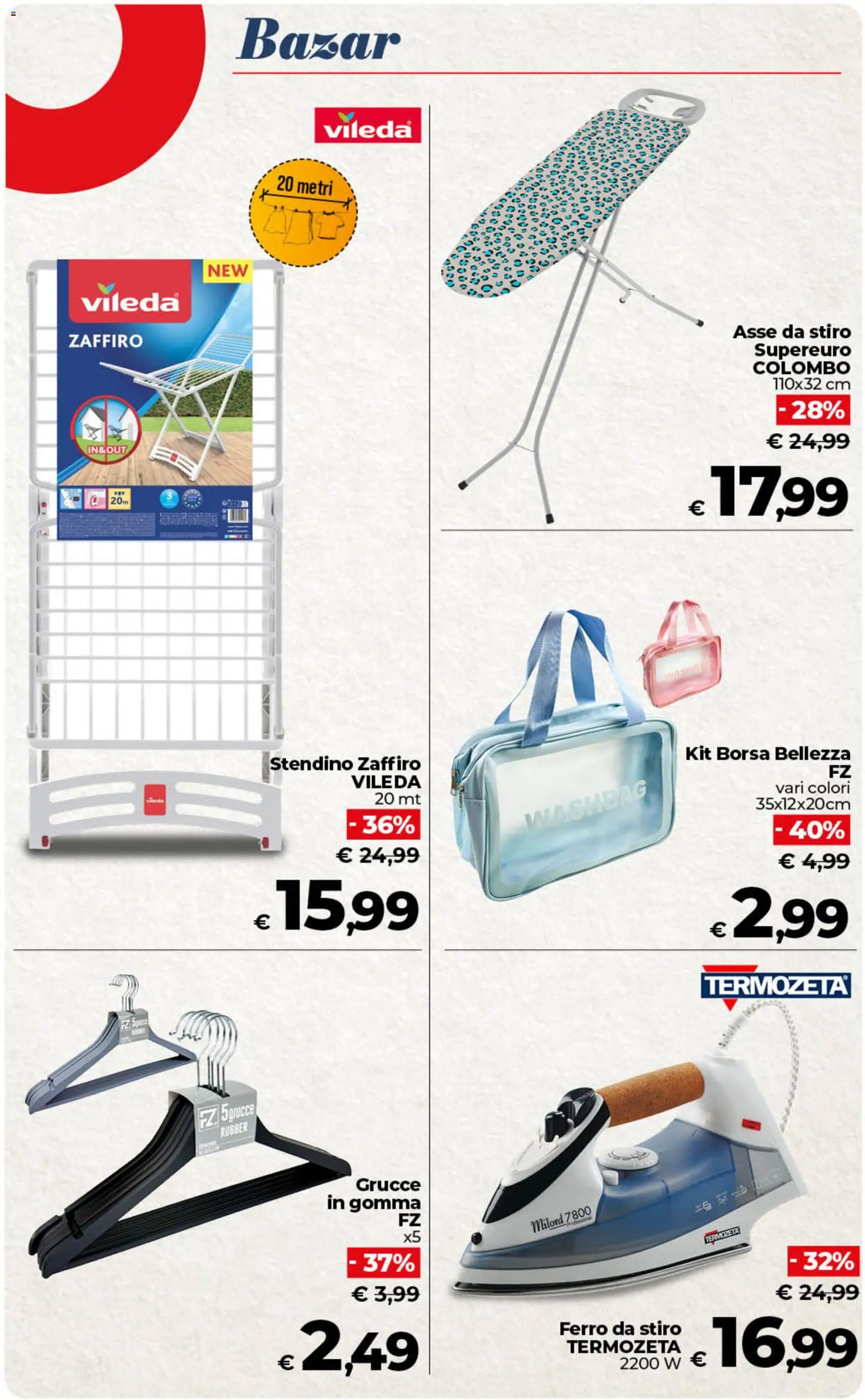 Volantino COOP del 06.03.2026 | Pagina: 44 | Prodotti: Borsa, Stendino, Ferro da stiro, Grucce