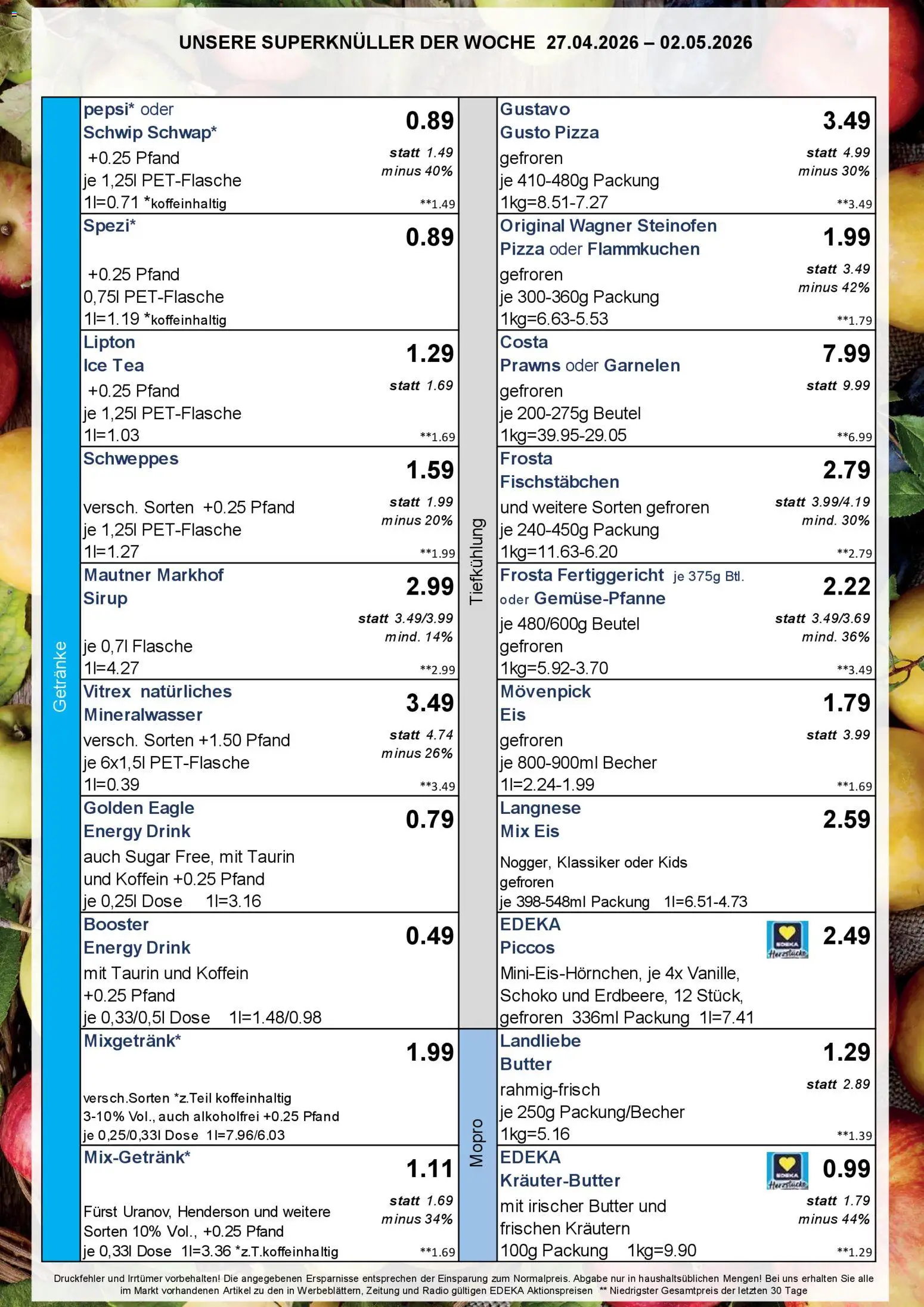 Simmel Bayern – gültig ab 27.04.2026 | Seite: 5 | Produkte: Garnelen, Schweppes, Mineralwasser, Frosta