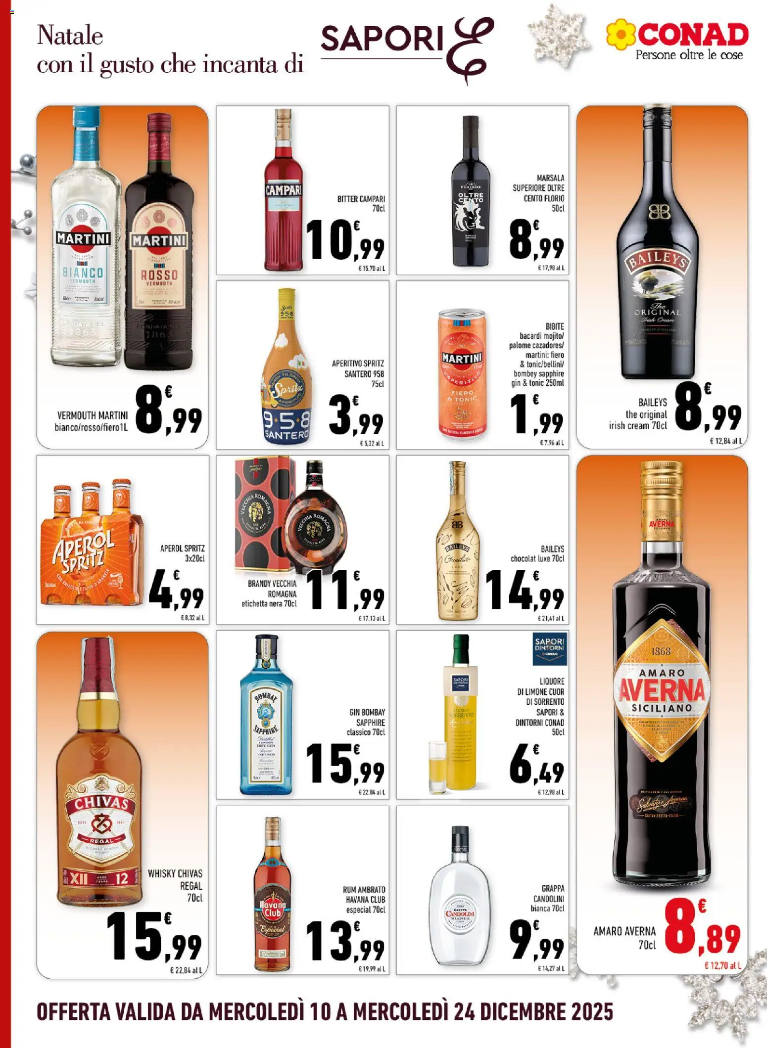 Volantino Conad del 10.12.2025 | Pagina: 6 | Prodotti: The, Liquore, Brandy, Aperitivo
