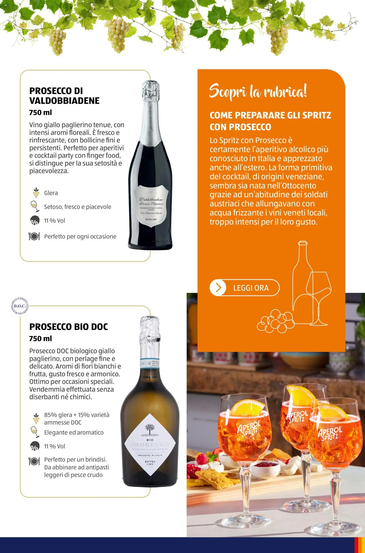 Volantino Aldi del 12.01.2026 | Pagina: 52 | Prodotti: Pesce, Prosecco, Vino, Aperol