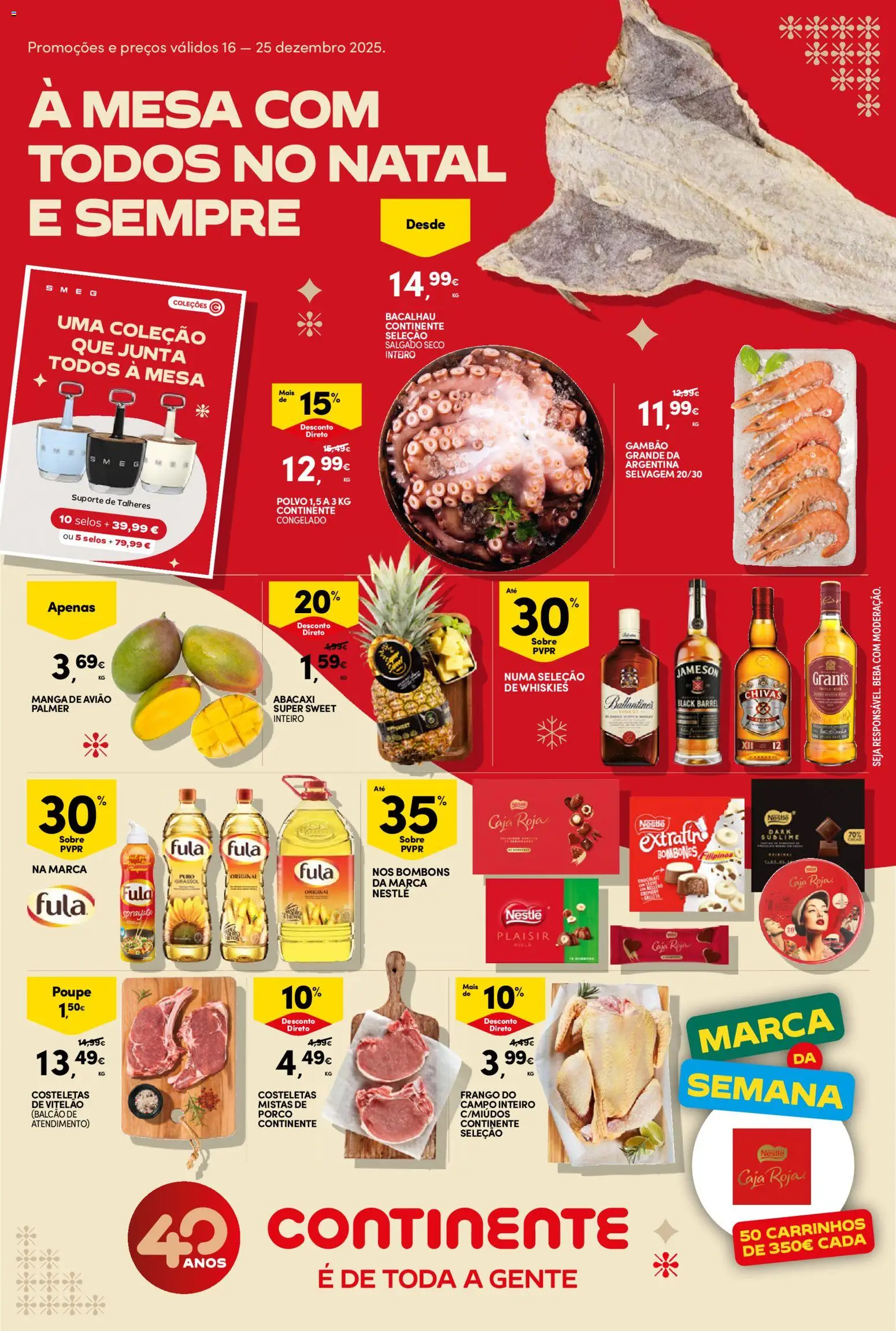 Continente folheto │ válido de 16.12.2025 | Página: 1 | Produtos: Frango, Talheres, Óleo, Abacaxi