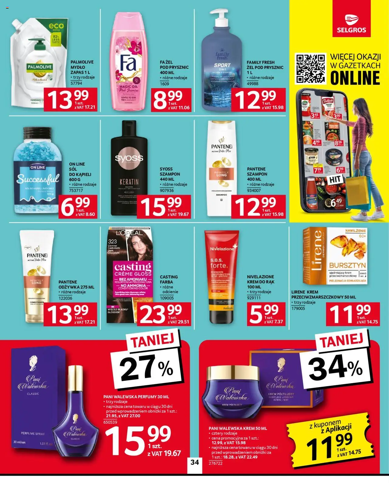 Selgros cash&carry Gazetka od 22.05.2025 | Strona: 34 | Produkty: Prysznic, Perfumy, Szampon, Mydło