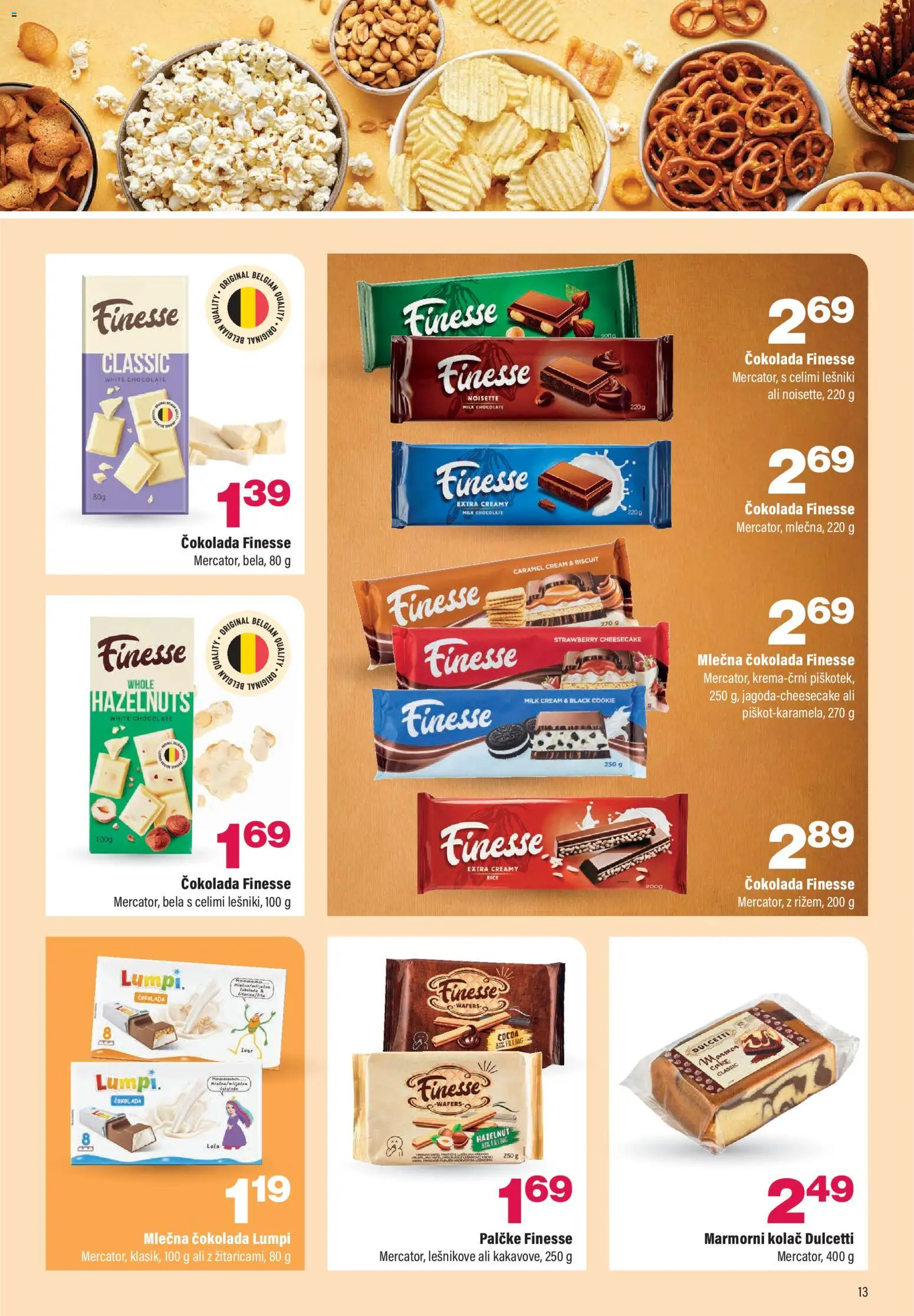 Novi Mercator katalog ponudbe – veljaven od 14.01.2026 | Stran: 13 | Izdelki: Kolač, Cokolada