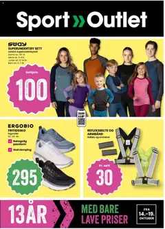 Forhåndsvisning av Sport Outlet kundeavis gyldig fra 14.10.2025