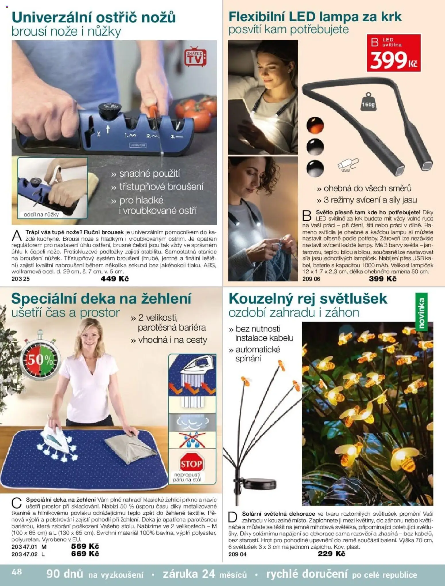 Decodoma katalog od 16.02.2026 | Strana: 48 | Produkty: LED lampa, Nůžky, Nože, Deka