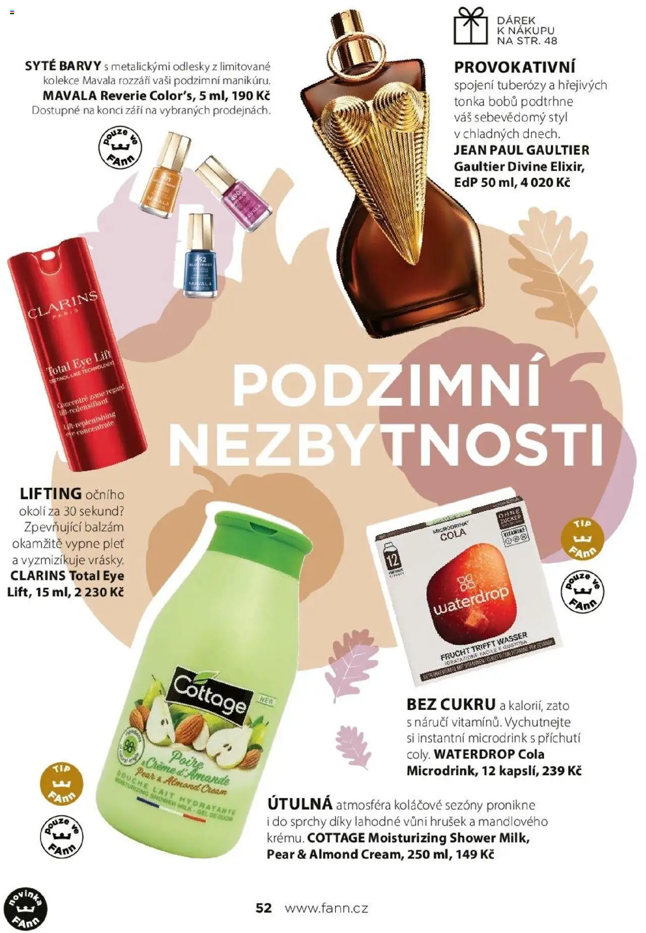 FAnn parfumerie katalog podzim 2025 od 01.09.2025 | Strana: 52 | Produkty: Waterdrop, Barvy, Cola, Cottage