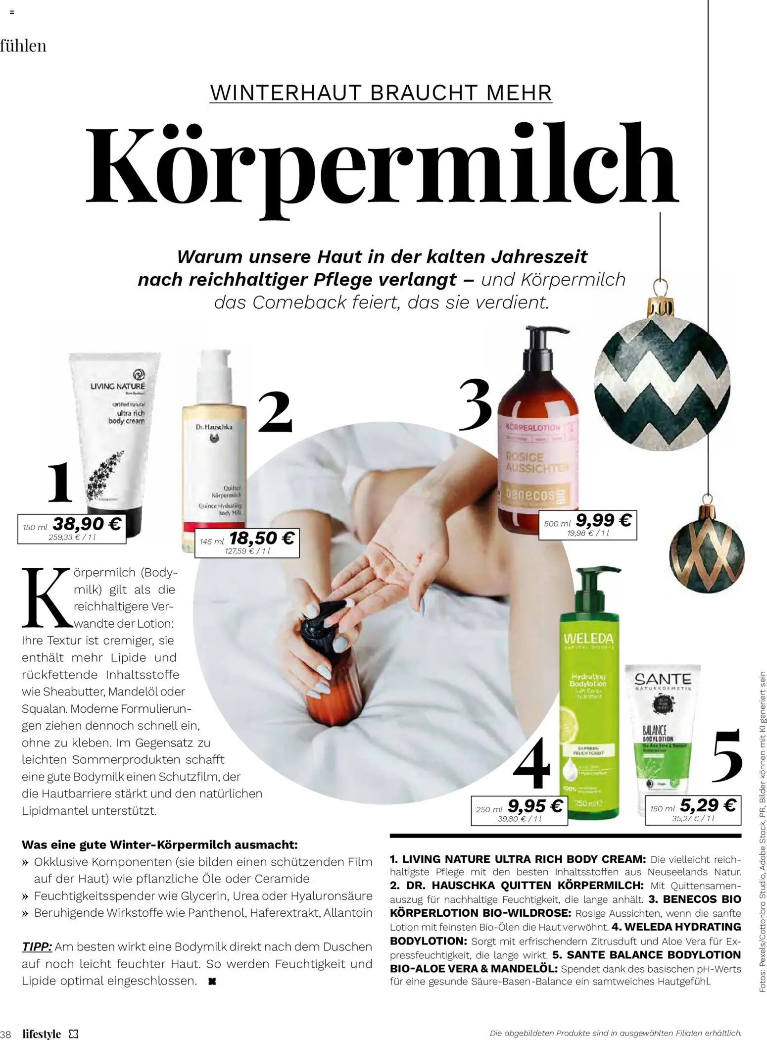 Müller Lifestyle – gültig ab 14.11.2025 | Seite: 38 | Produkte: Körpermilch, Bilder, Körperlotion, Body Milk