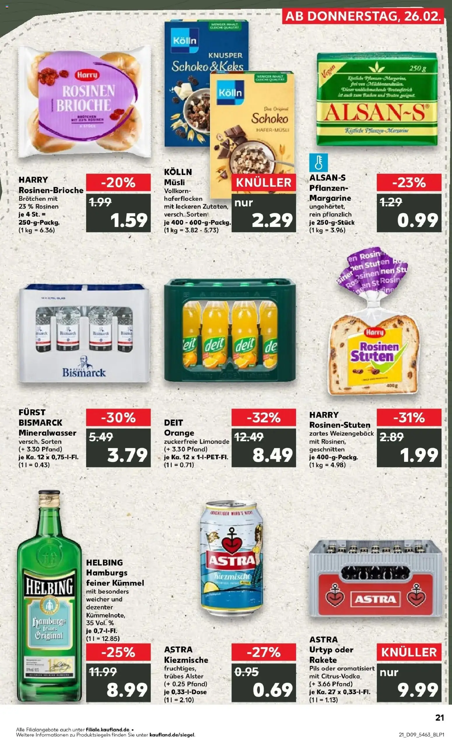 Kaufland prospekt Schwentinental	 – gültig ab 26.02.2026 | Seite: 25 | Produkte: Kolln, Kolln musli, Pils, Mineralwasser