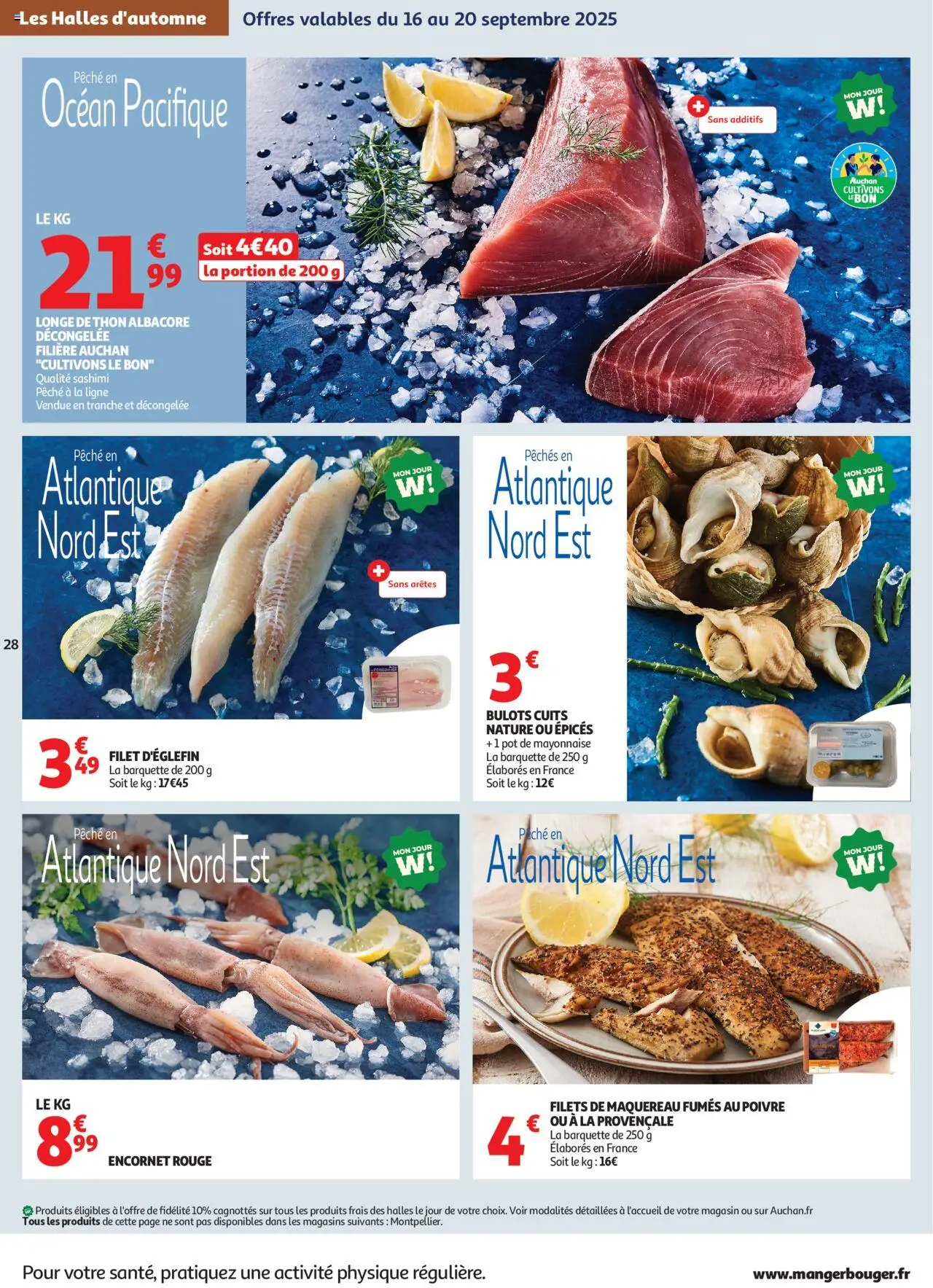  | Page: 28 | Produits: Bulots cuits, Maquereau, Thon, Mayonnaise