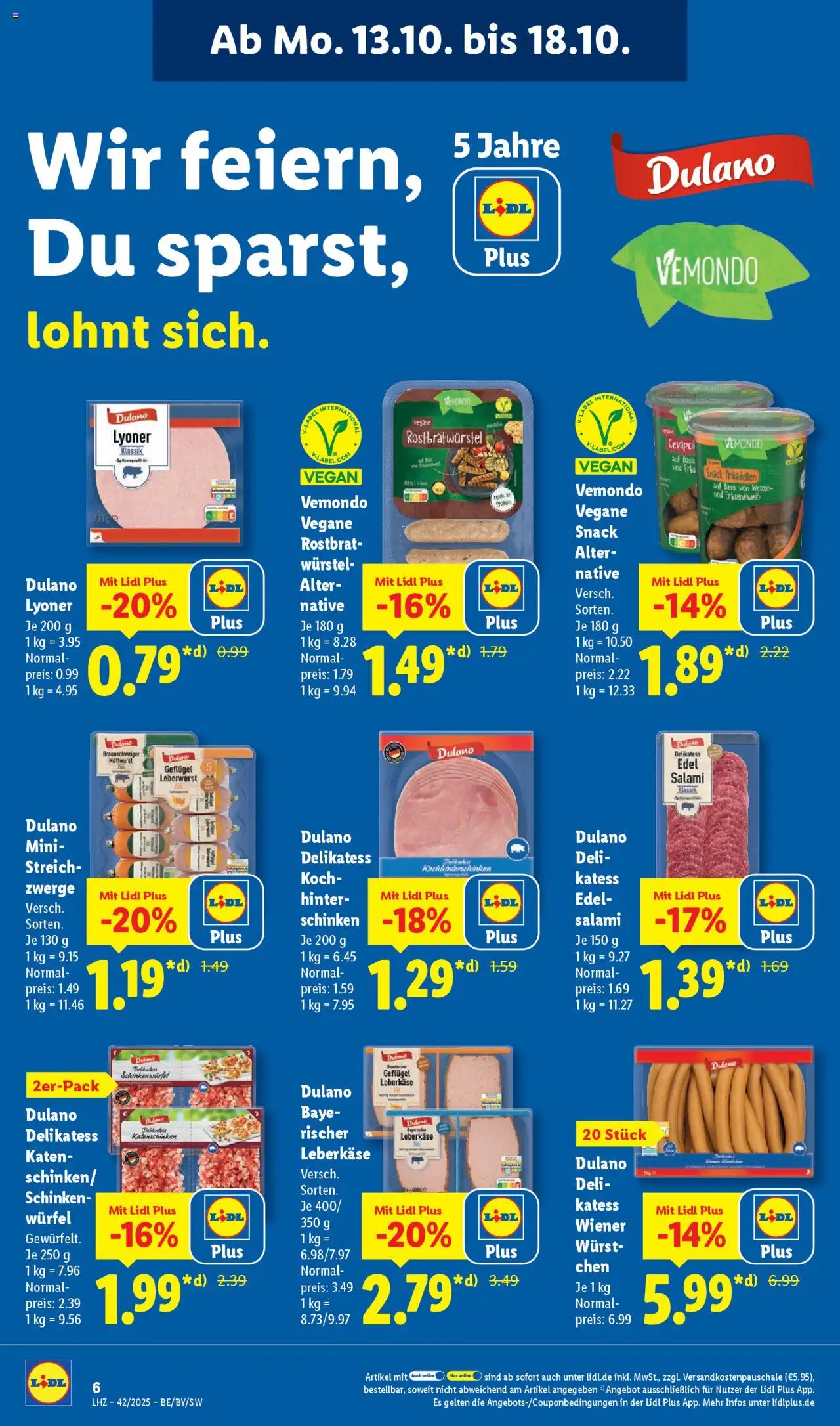 Lidl Prospekt Zossen – gültig ab 13.10.2025 | Seite: 12 | Produkte: Wurst, Salami, Schinken, Leberkase