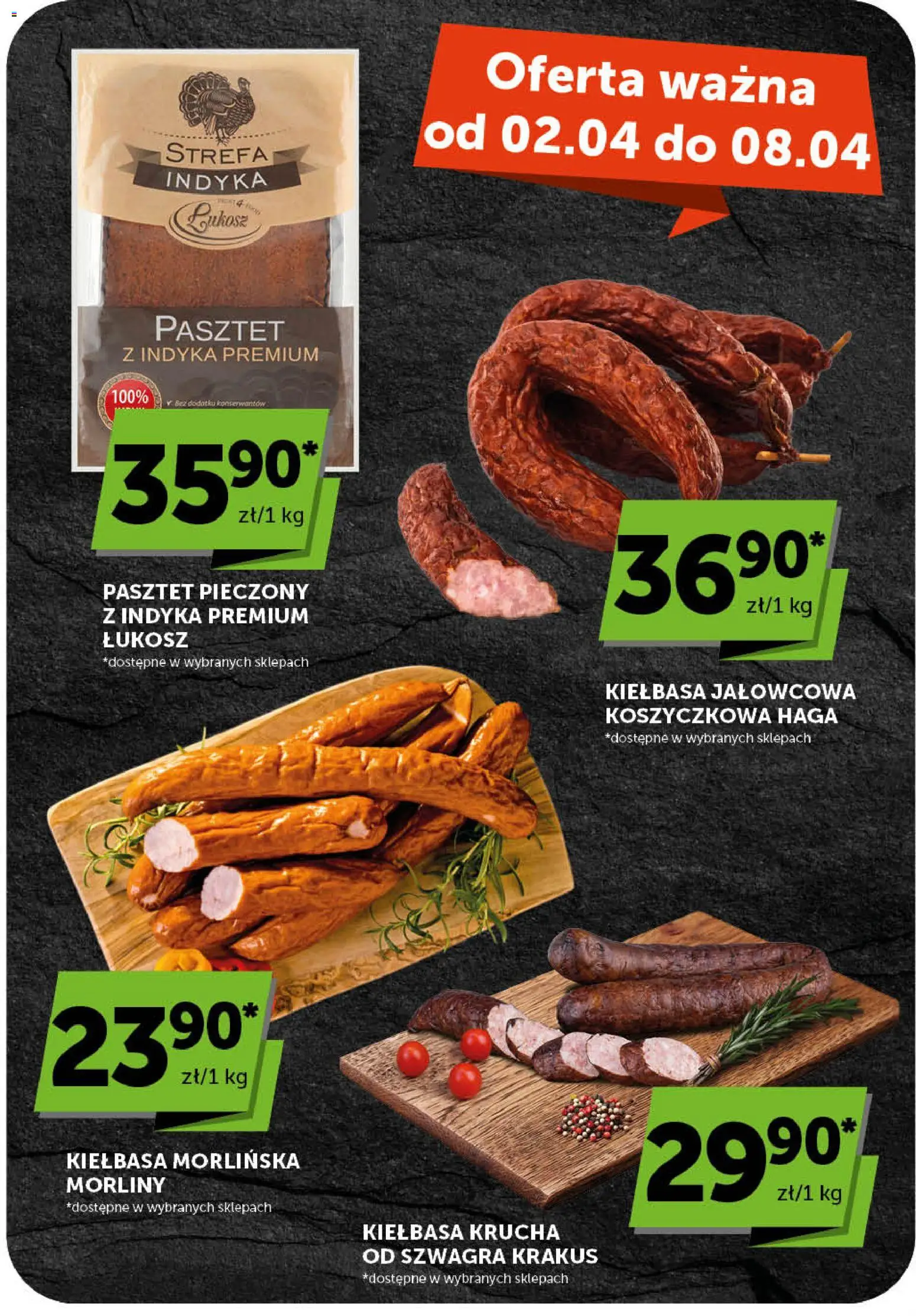 Euro Sklep gazetka od 02.04.2026 | Strona: 23 | Produkty: Kiełbasa, Pasztet z indyka