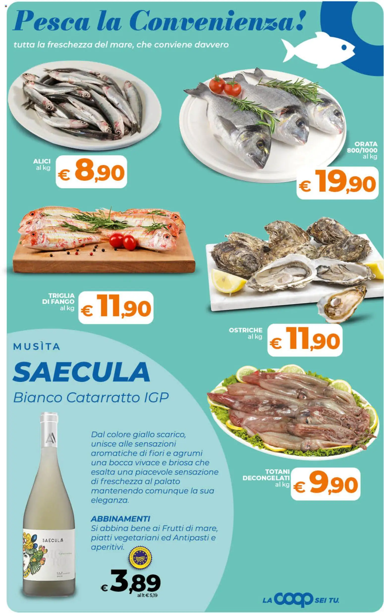 Volantino Ipercoop del 13.02.2026 | Pagina: 28 | Prodotti: Orata, Agrumi, Pesca, Alici