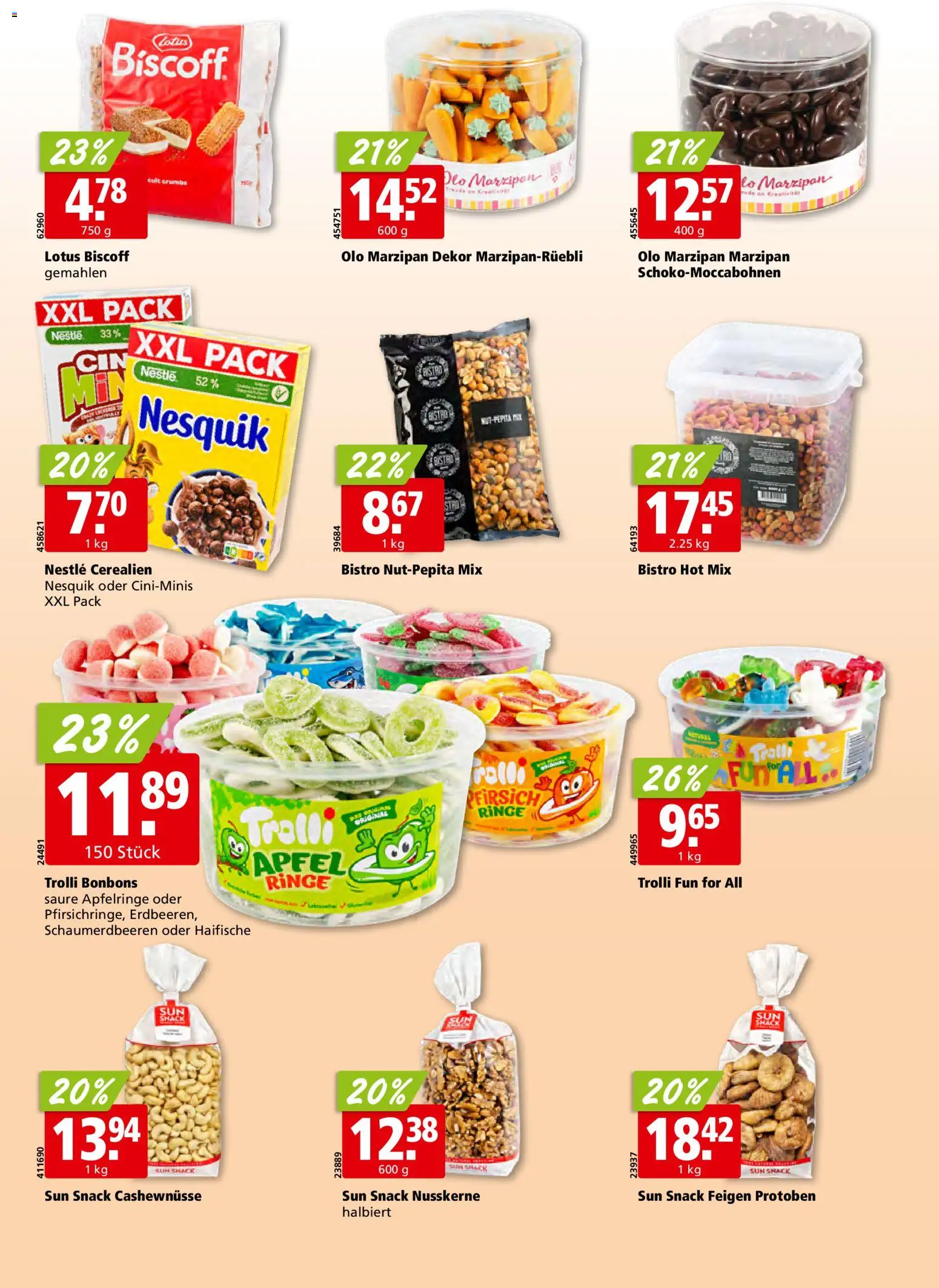 Aligro Aktionen Schlieren, Gossau SG, Frauenfeld, Rapperswil-Jona, Sargans, Bern, Brüttisellen, Pratteln, Emmen, Spreitenbach – gültig ab 26.01.2026 | Seite: 20 | Produkte: Cashewnüsse, Äpfel, Pfirsich