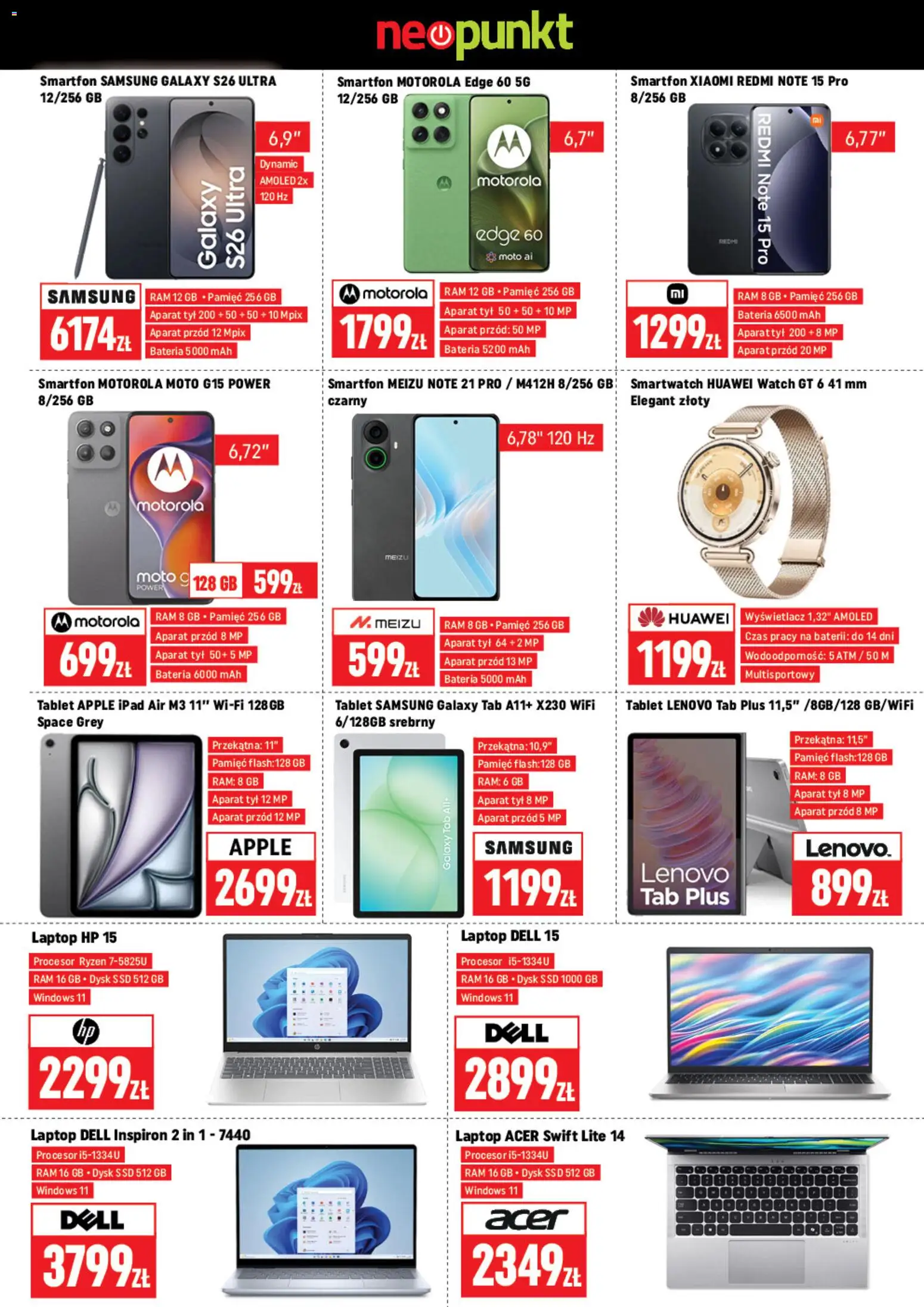 Neopunkt gazetka od 16.03.2026 | Strona: 4 | Produkty: Smartfon, Dysk, Smartwatch, Bateria