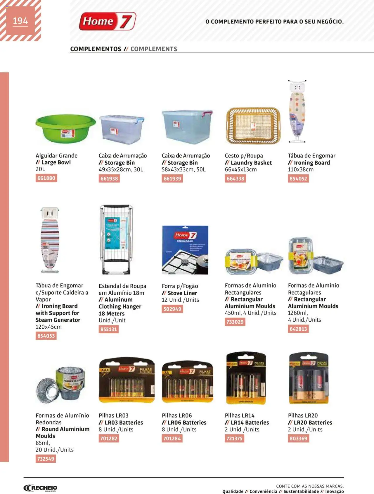 Recheio AS NOSSAS MARCAS │ válido de 19.12.2023 | Página: 194 | Produtos: Tábua, Pilhas, Caixa