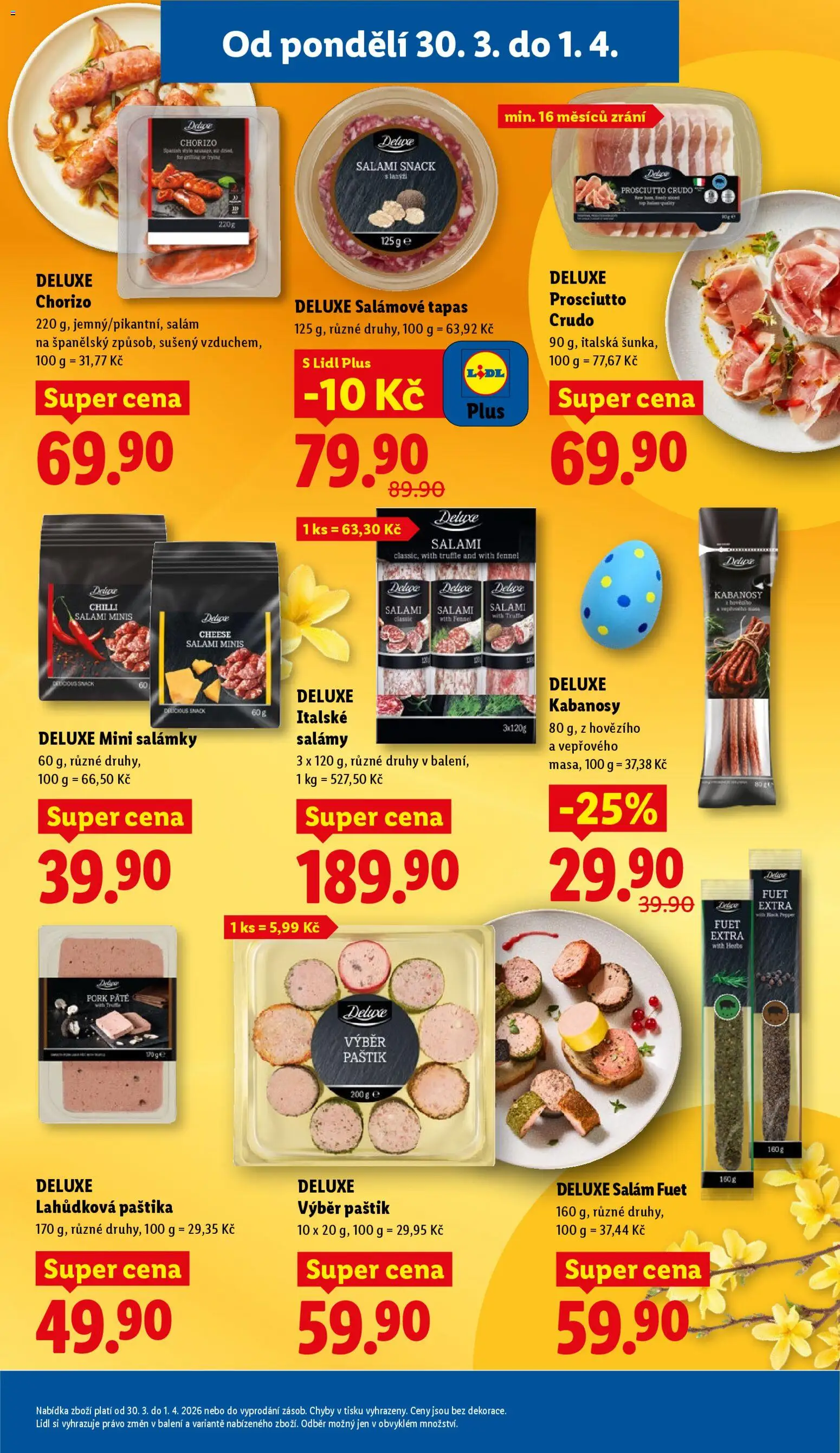 Lidl leták od 30.03.2026 | Strana: 15 | Produkty: Salám, Salám fuet, Deluxe, Crudo