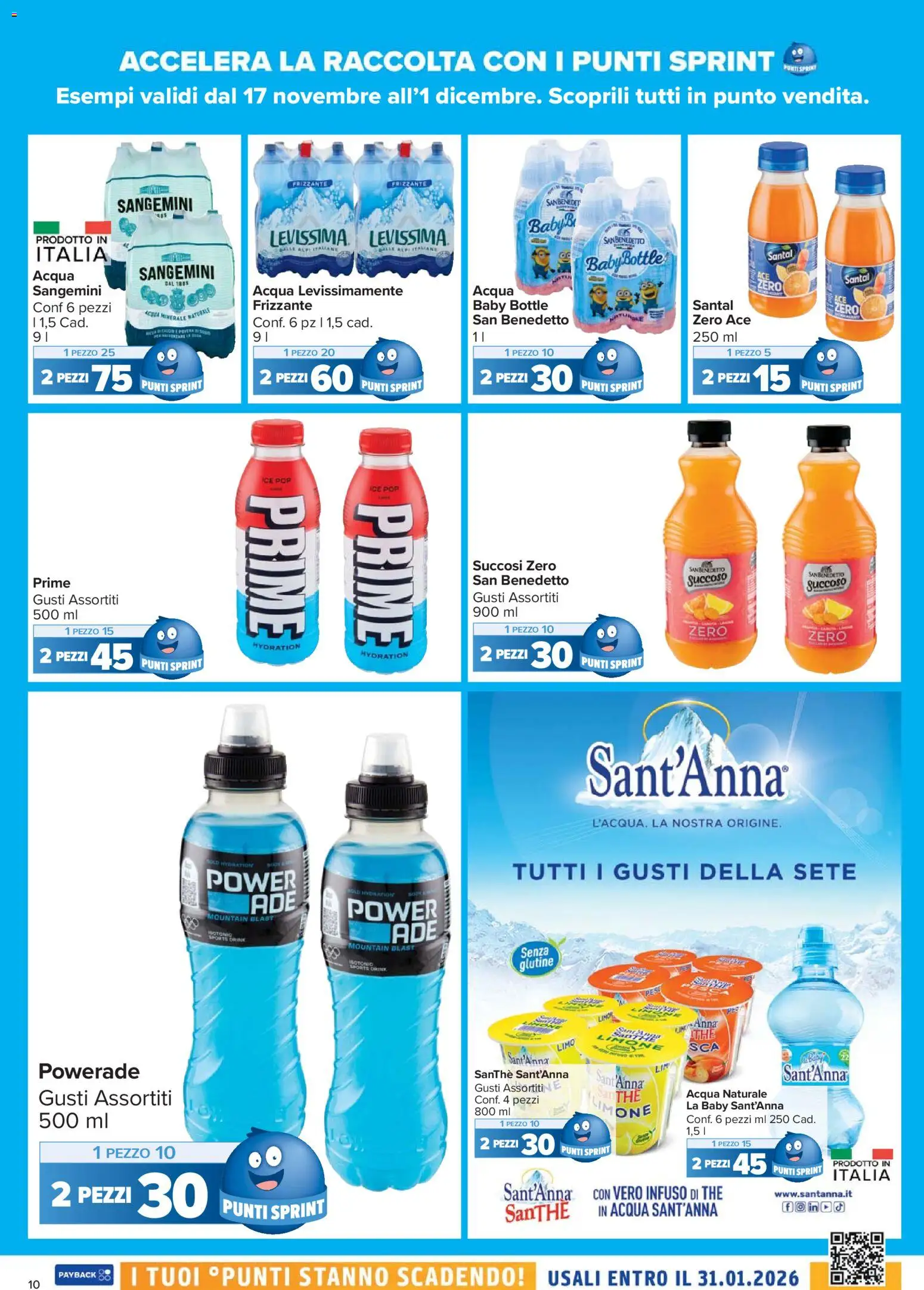 Volantino Carrefour del 17.11.2025 | Pagina: 10 | Prodotti: Acqua, Limone, The, Acqua naturale