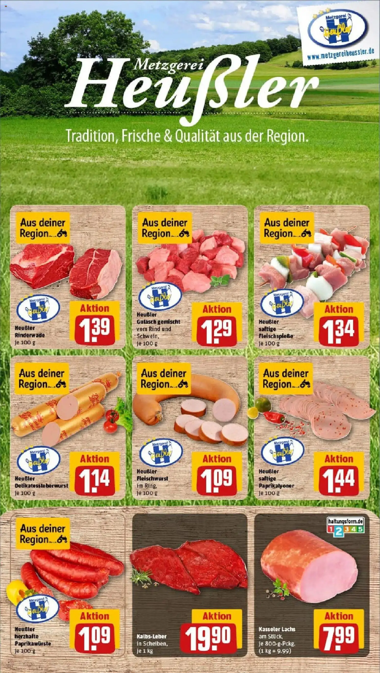 Rewe prospekt Ulm / Boefingen	 – gültig ab 10.11.2025 | Seite: 8 | Produkte: Kalbsleber, Lachs, Gulasch