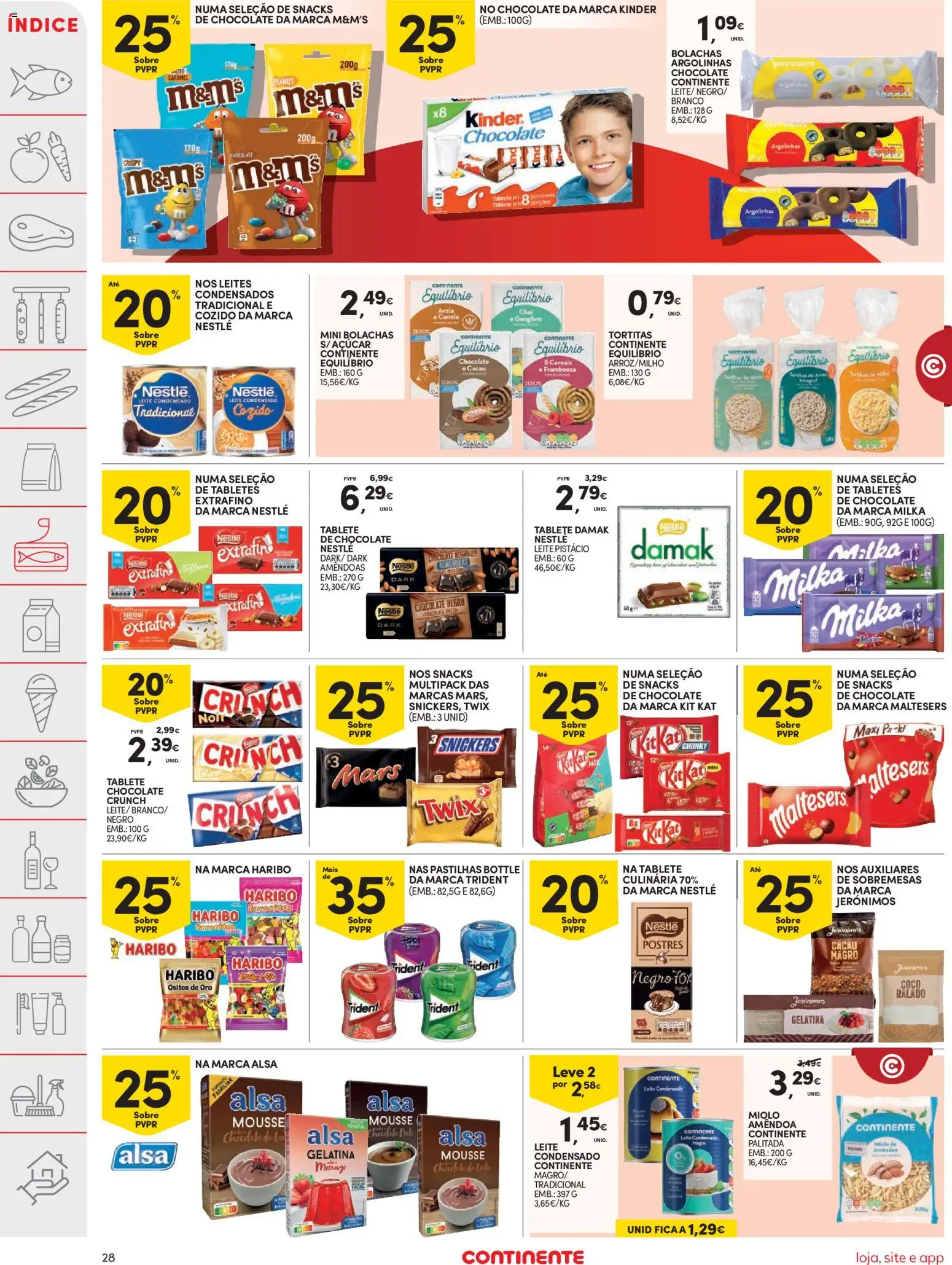 Continente folheto │ válido de 20.01.2026 | Página: 28 | Produtos: Gelatina, Canela, Leite, Chocolate