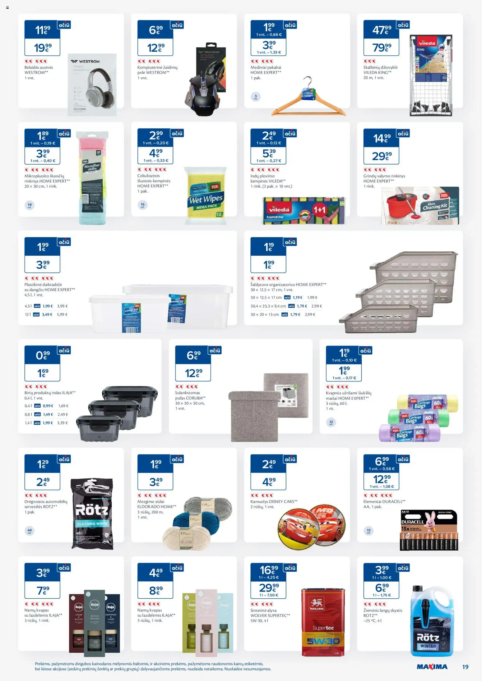 MAXIMA akcijos nuo 29.12.2025 | Puslapis: 19 | Prekių: Pelė, Ausinės, Alyva, Džiovyklė