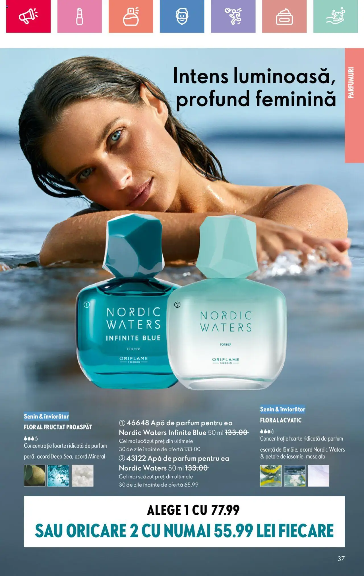 Oriflame catalog 11 2025 – valabil de la 27.07.2025 | Pagină: 37 | Produse: Apă de parfum, Parfum, Apă