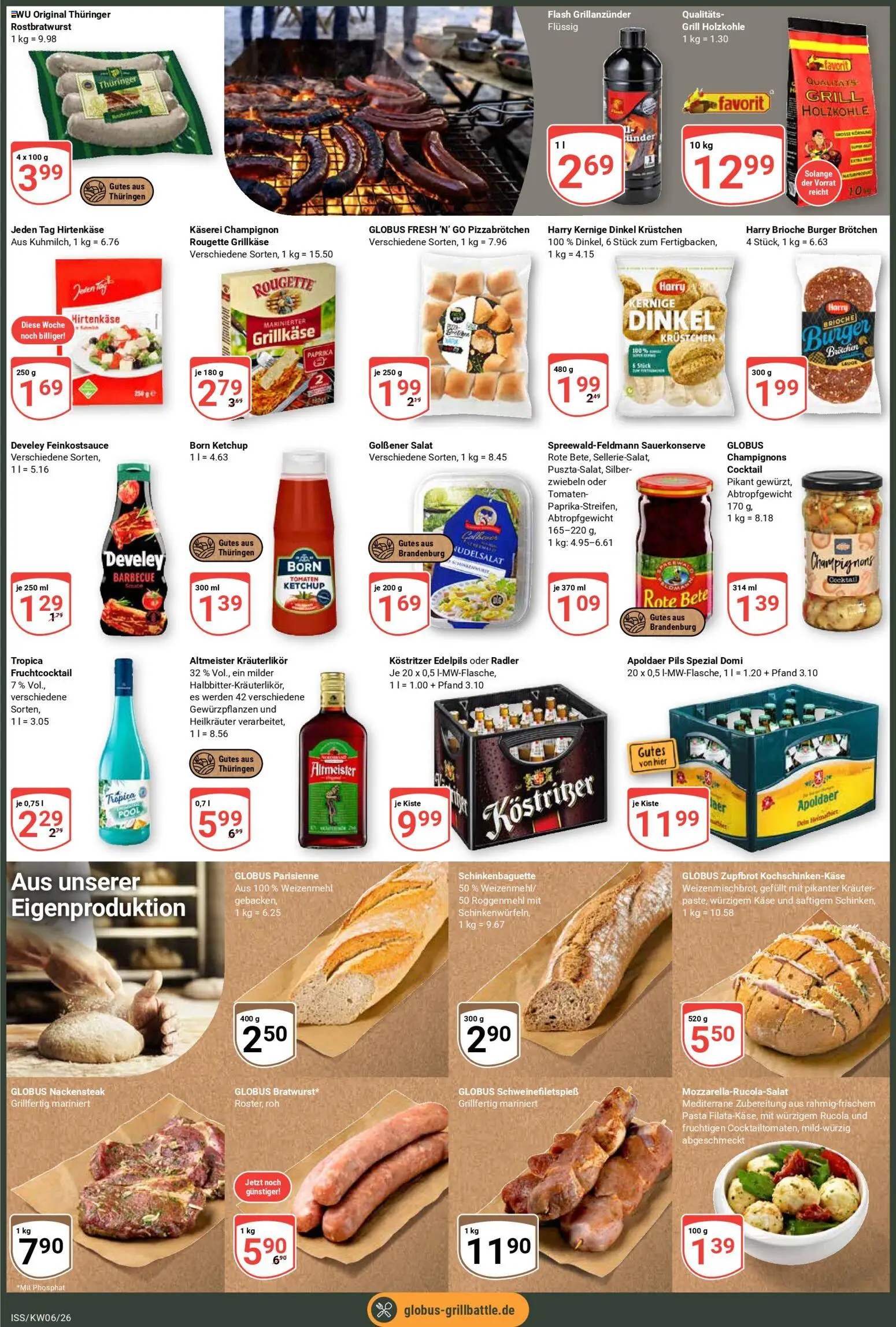 Globus Prospekt 	 – gültig ab 02.02.2026 | Seite: 2 | Produkte: Käse, Rucola, Champignons, Zwiebeln