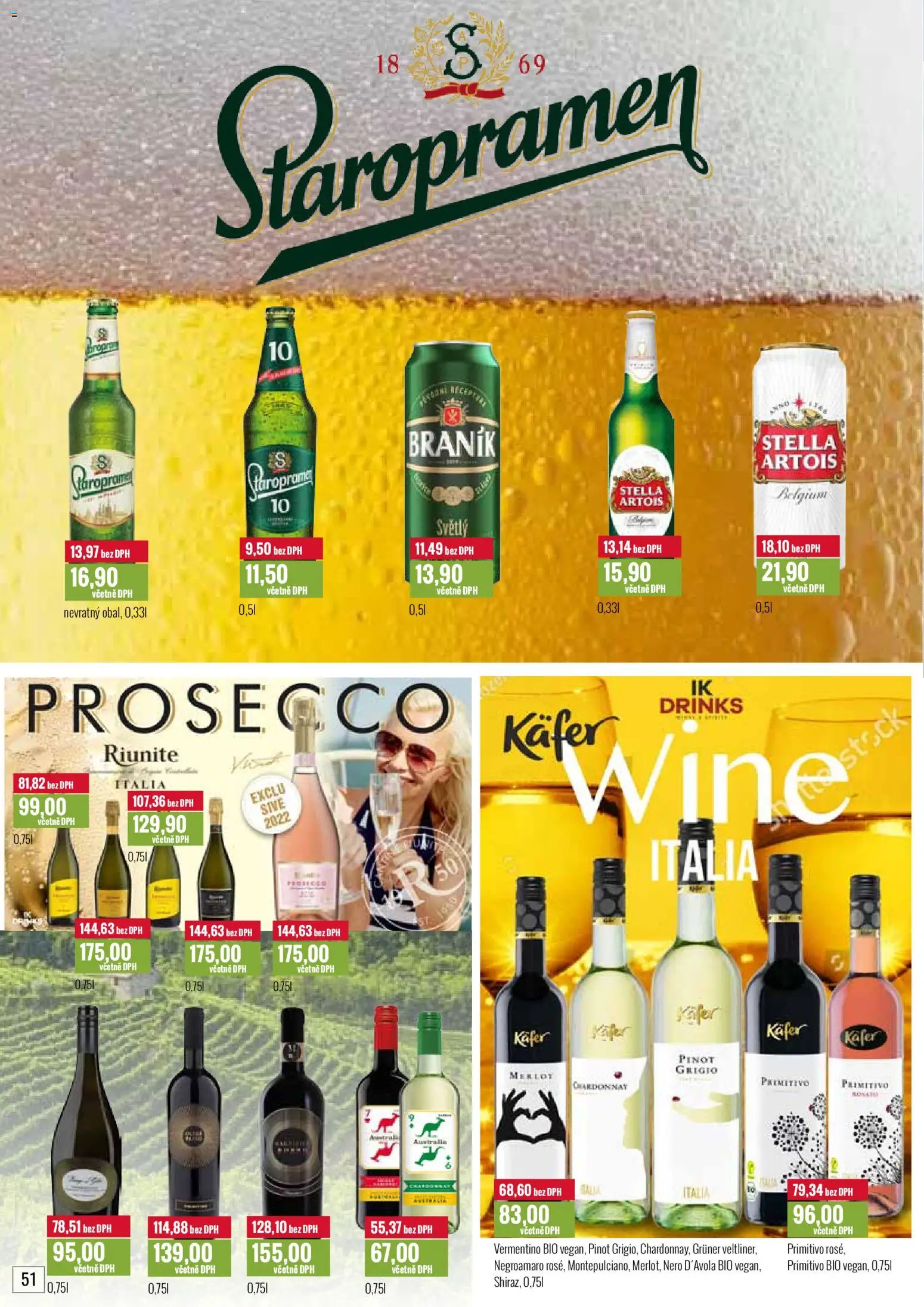 Ratio leták od 01.02.2026 | Strana: 52 | Produkty: Prosecco, Merlot, Primitivo, Nero d'Avola