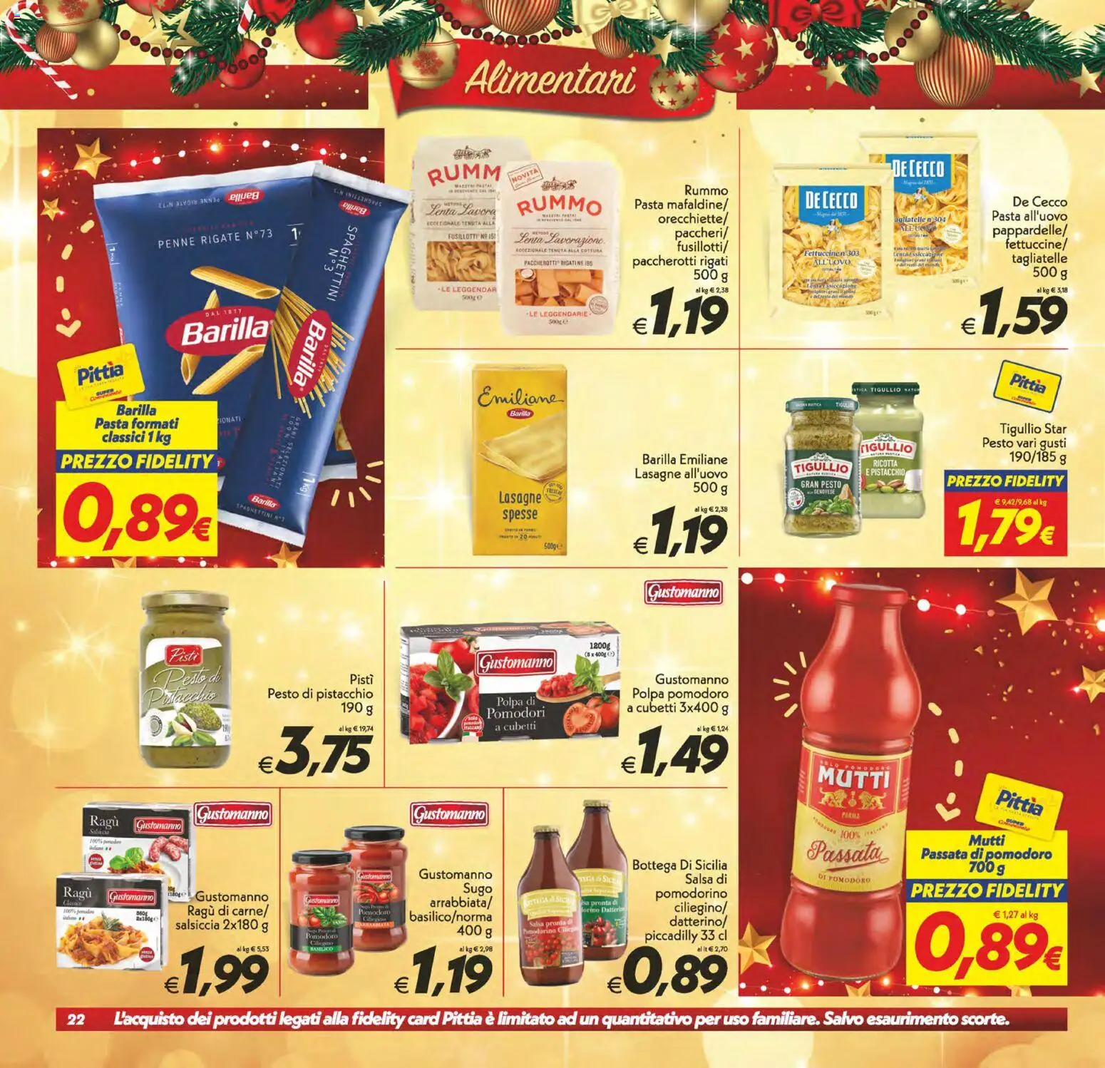 Volantino SuperConveniente del 16.12.2025 | Pagina: 22 | Prodotti: Tagliatelle, Pomodori, Pasta, Mutti