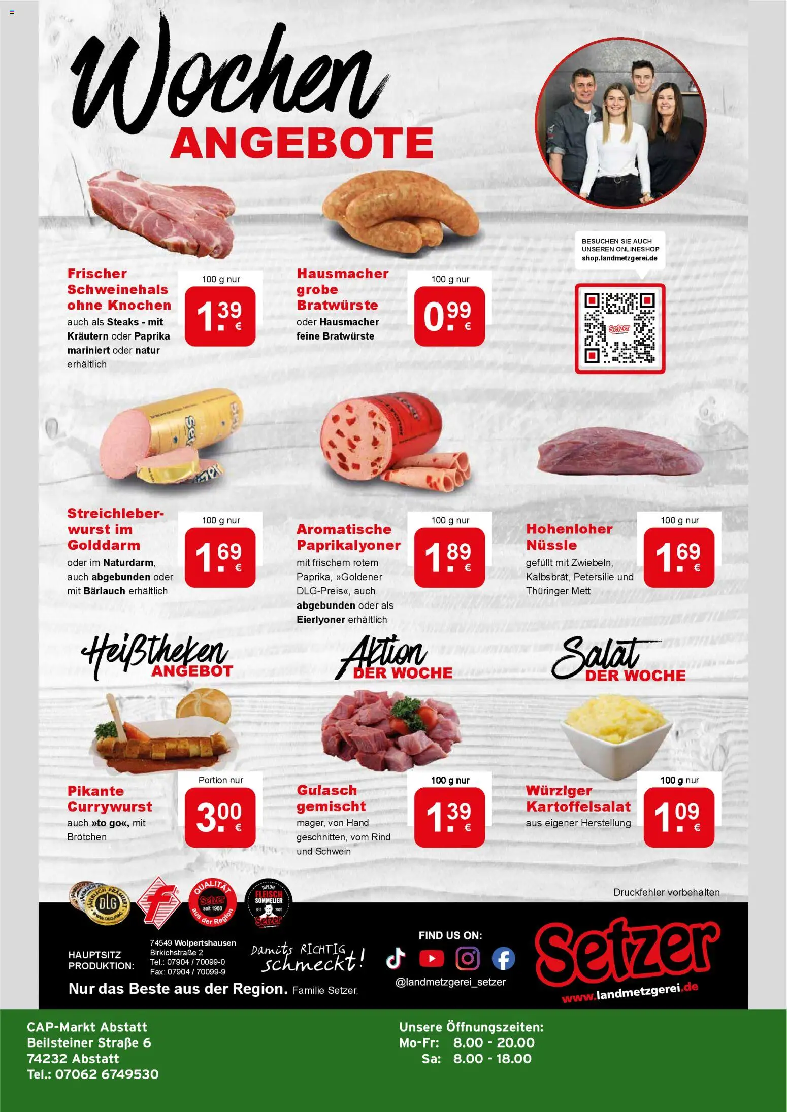CAP Markt Prospekt – gültig ab 16.03.2026 | Seite: 4 | Produkte: Gulasch, Wurst, Petersilie, Fleisch