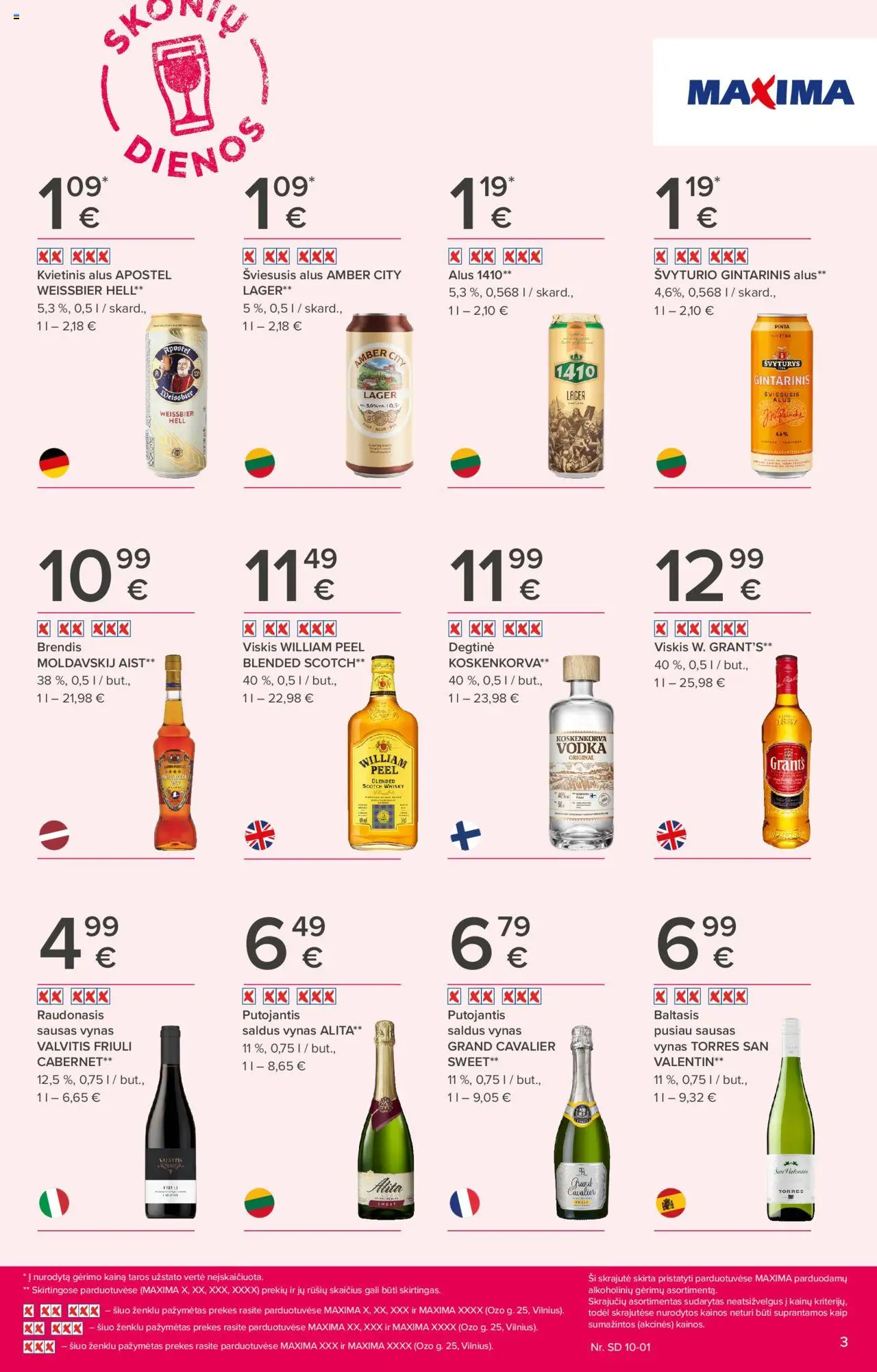 MAXIMA akcijos nuo 18.09.2025 | Puslapis: 3 | Prekių: Degtinė, Viskis, Vynas, Alus