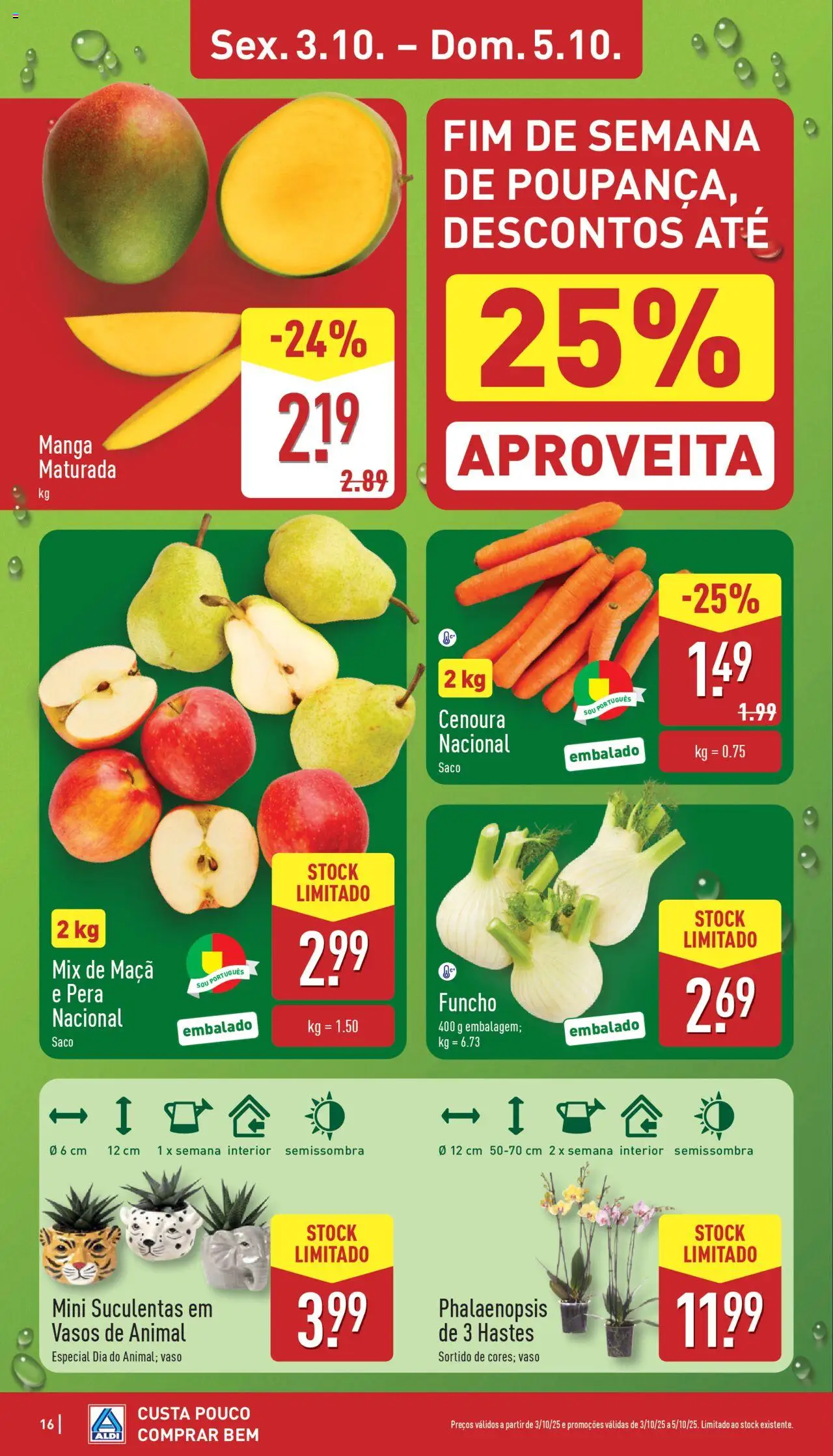 Aldi folheto │ válido de 29.09.2025 | Página: 16 | Produtos: Maça, Vaso, Cenoura