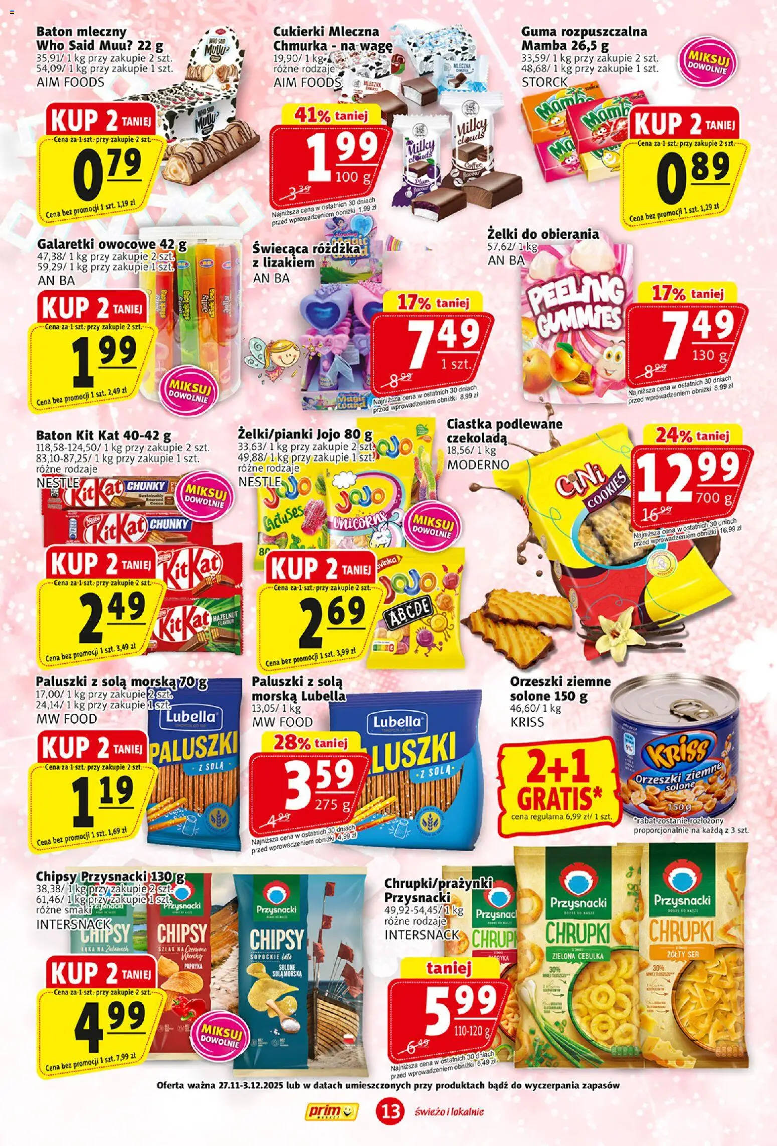 Prim Market Black Friday od 27.11.2025 | Strona: 13 | Produkty: Baton, Paluszki, Czekolada, Cukierki