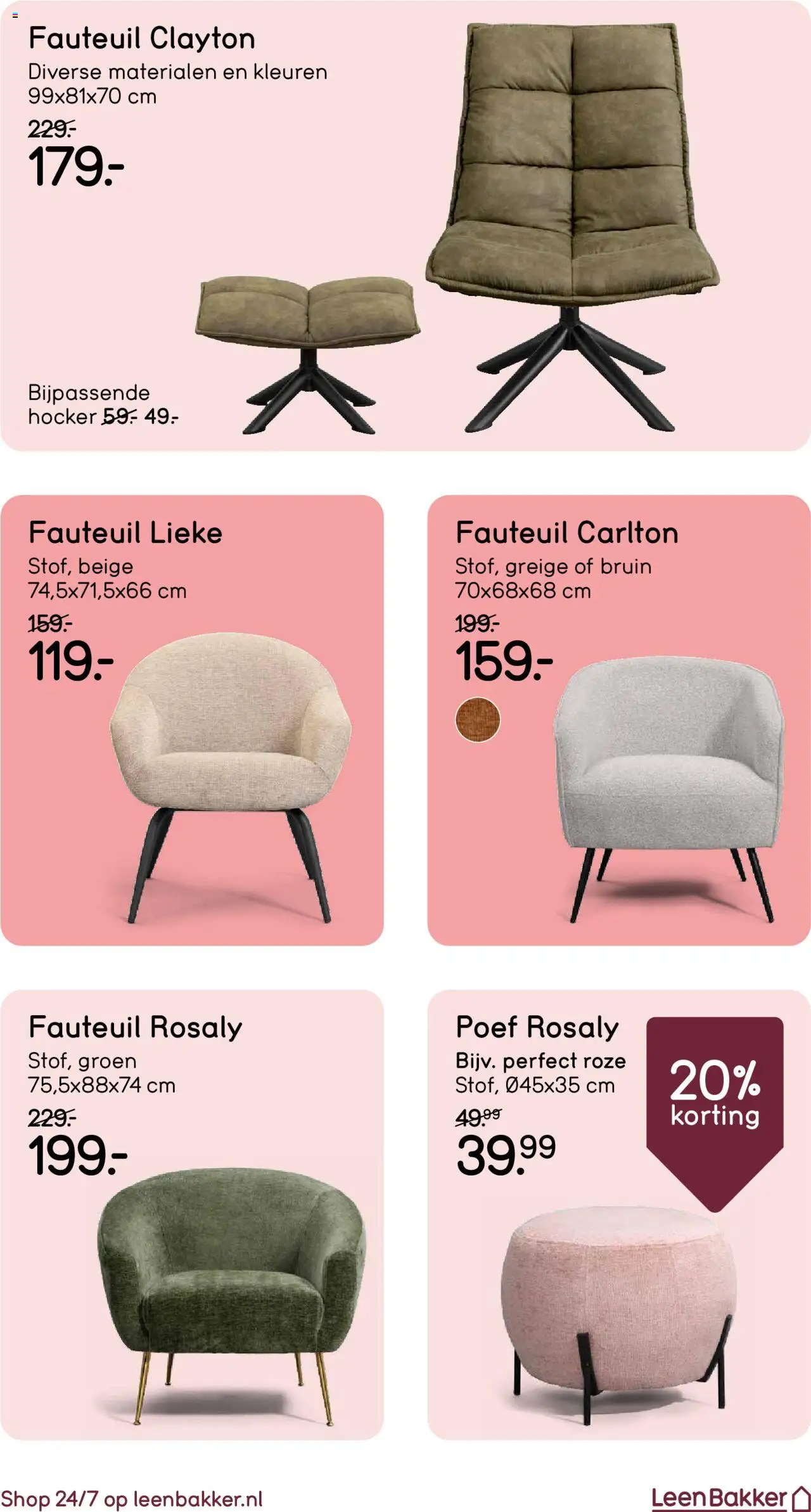  | Pagina: 14 | Producten: Fauteuil