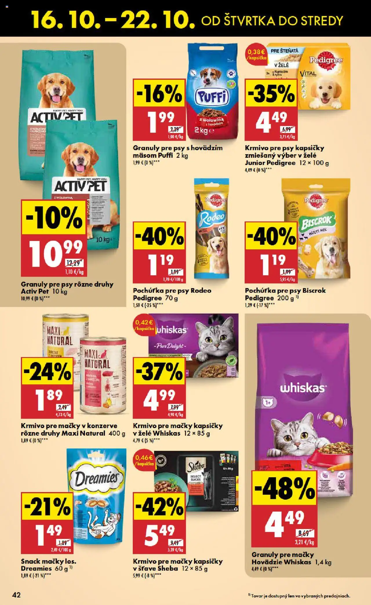 Nové Biedronka akcie – leták je platný od 16.10.2025 | Strana: 42 | Produkty: Whiskas