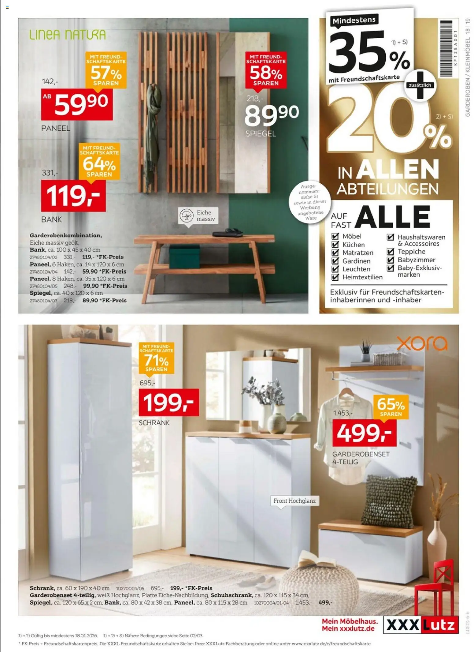 XXXL Lutz Prospekt 	 – gültig ab 02.01.2026 | Seite: 19 | Produkte: Schrank, Spiegel, Garderobenset, Kuchen