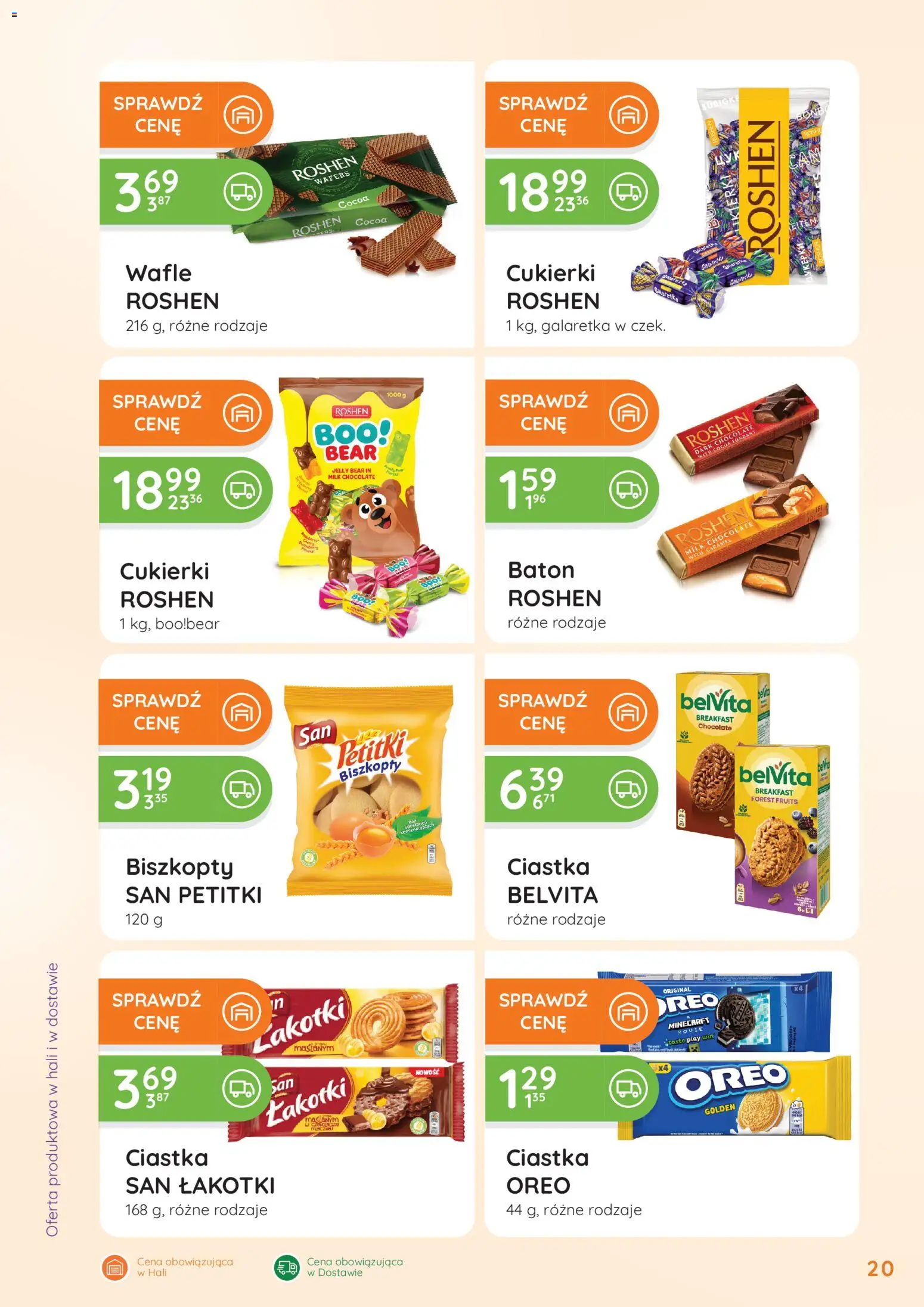 Eurocash Gazetka - Oferta Handlowa od 09.02.2026 | Strona: 20 | Produkty: Cukierki roshen, Galaretka, Baton, Ciastka