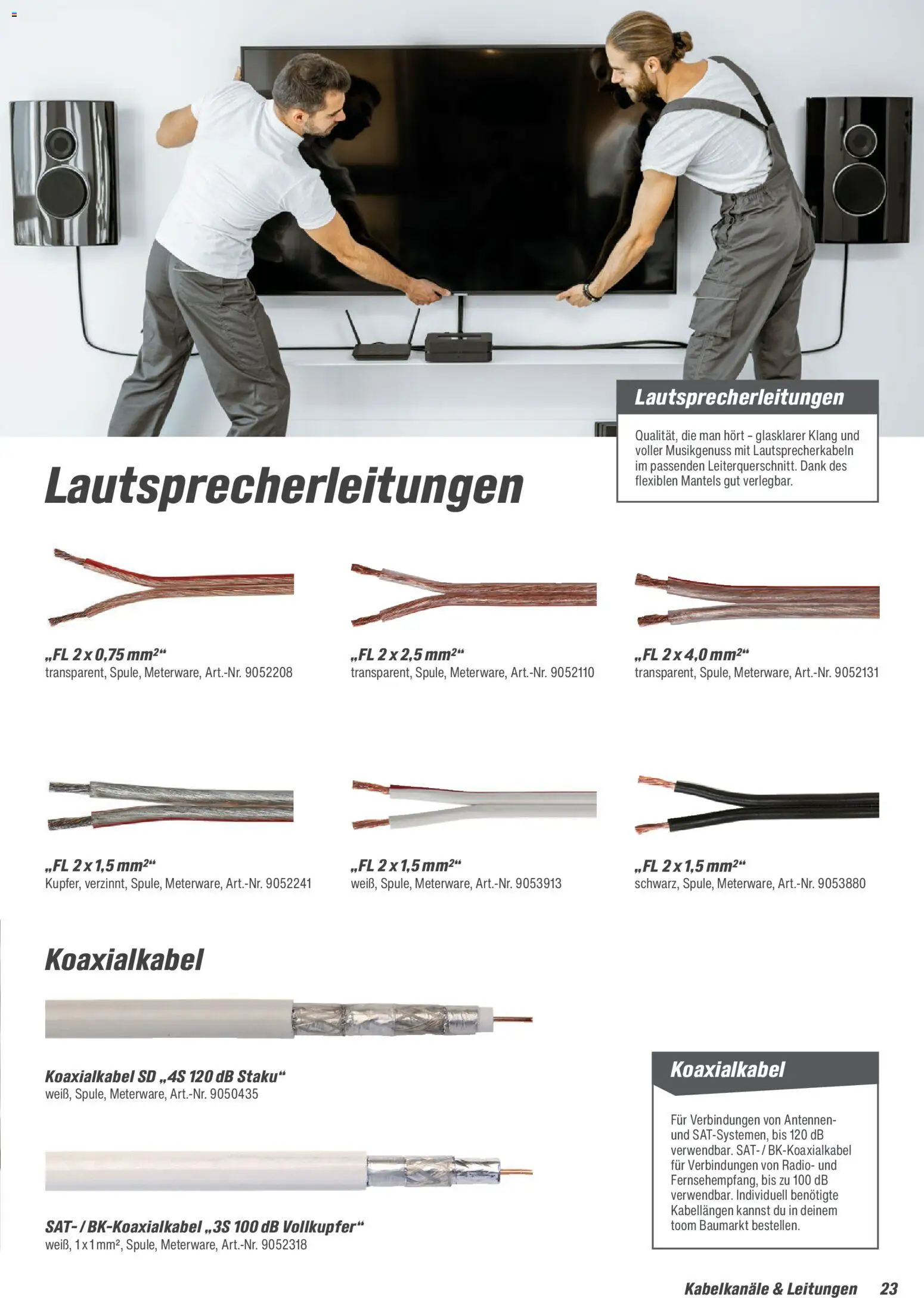 Toom Baumarkt Elektro-Installation 2026 – gültig ab 14.03.2026 | Seite: 23 | Produkte: Radio