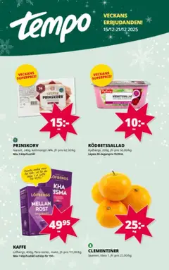 Tempo - erbjudanden - Förhandsvisning av reklamblad från butik Tempo aktuell från 15.12.2025