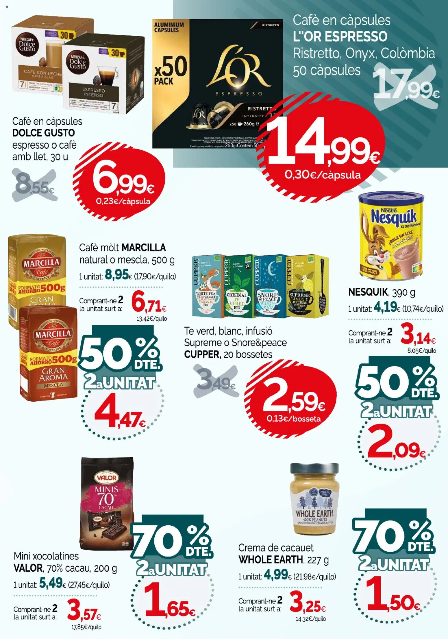 Condis folleto life │ válido desde el 08.04.2026 | Página: 22 | Productos: Leche, Café, Té, Φρυγανιές σικάλεως